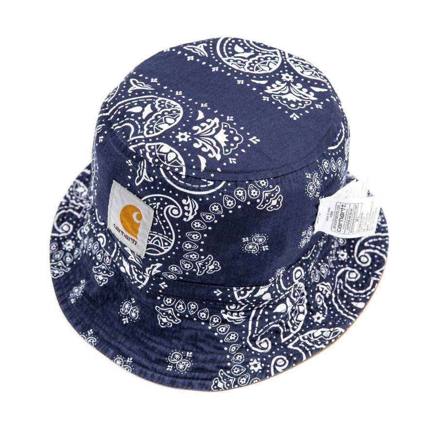 帽子 Carhartt WIP BANDANA BUCKET HAT CARHARTT WIP BANDANA BUCKET HAT NAVY STONE WASHED M-L | eBay