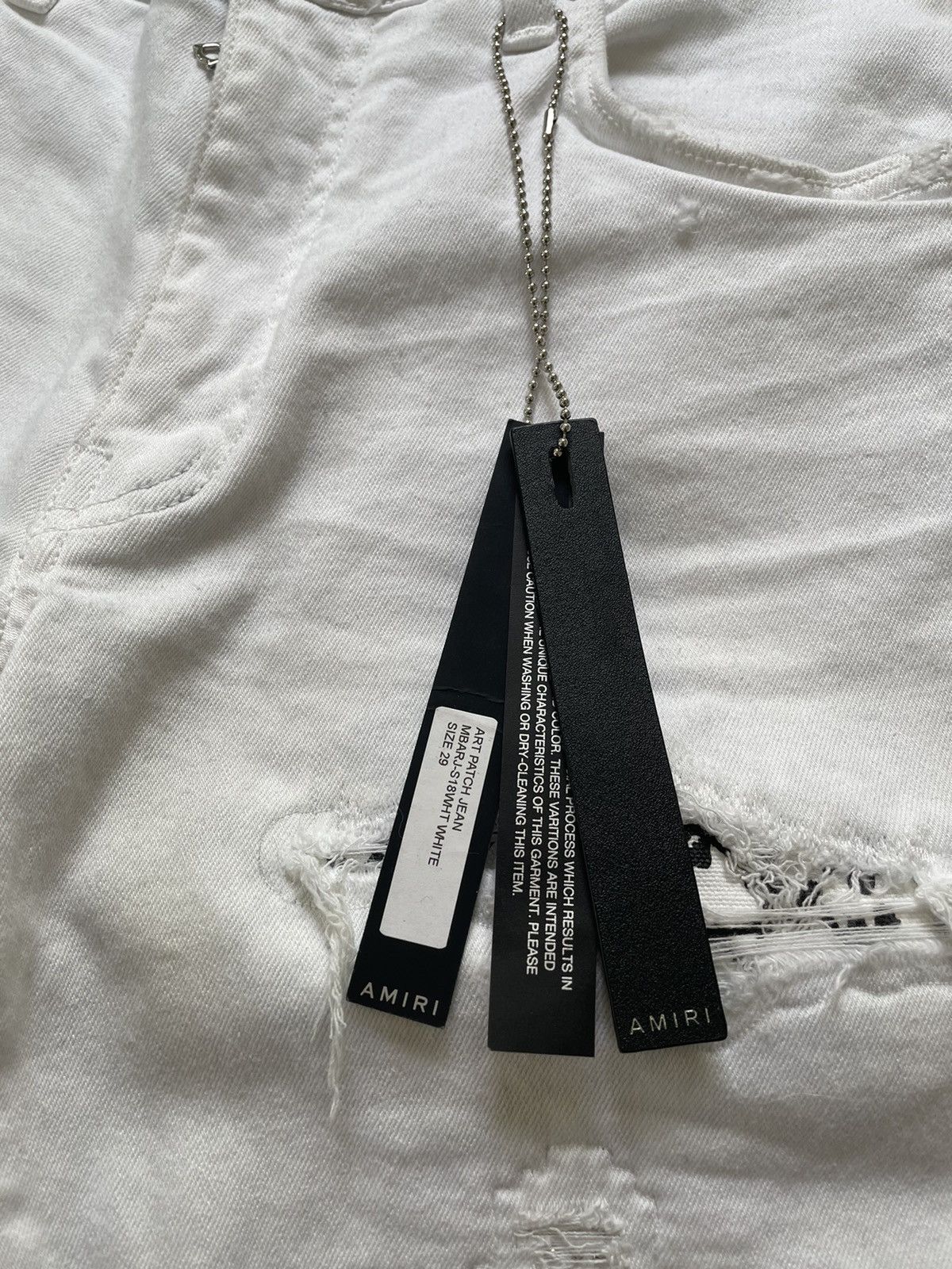 Amiri Amiri Art Patch Distressed Denim Size US 29 - 5 Thumbnail
