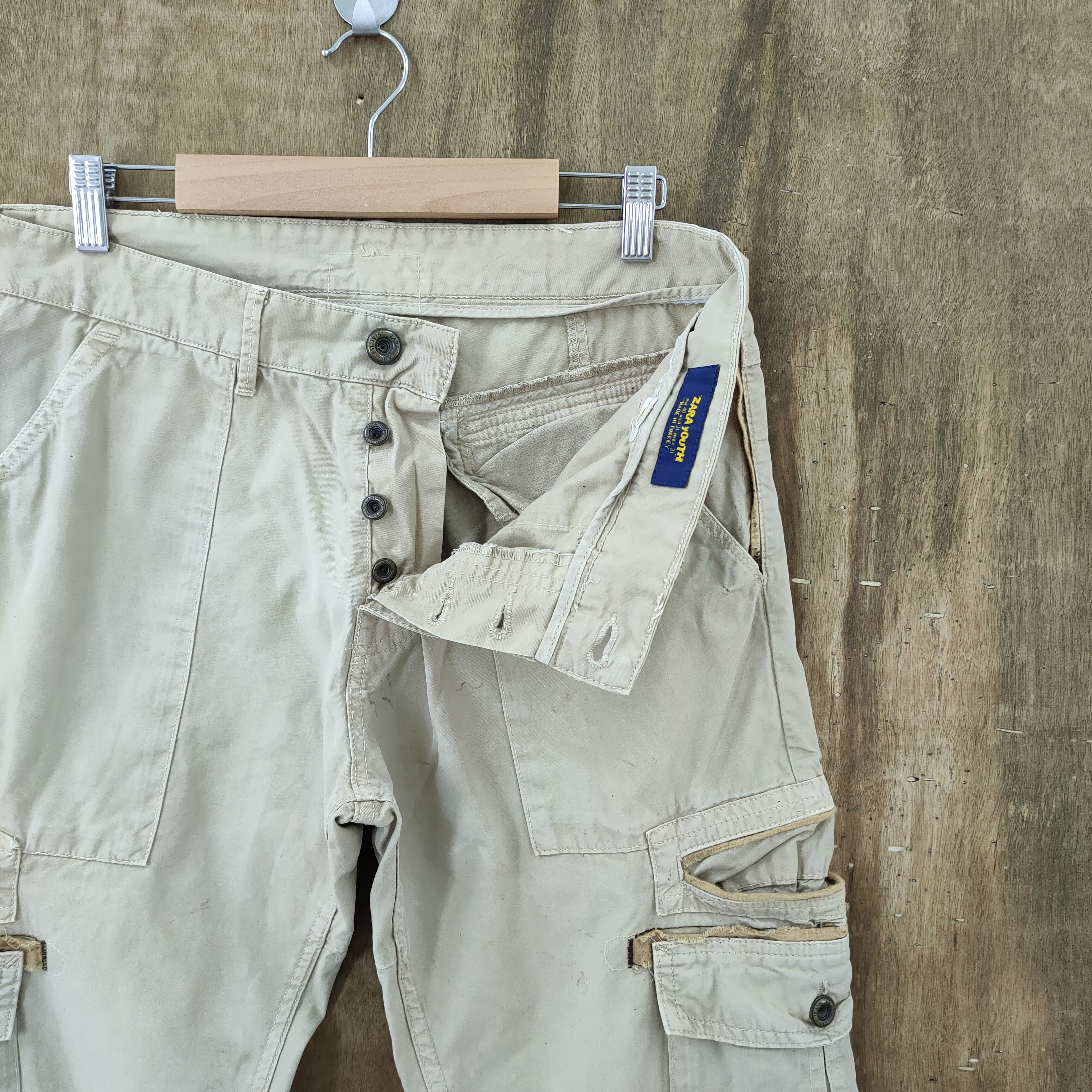 Japanese Brand × Zara VINTAGE ZARA YOUTH FADED CARGO PANTS Size US 30 / EU 46 - 7 Thumbnail