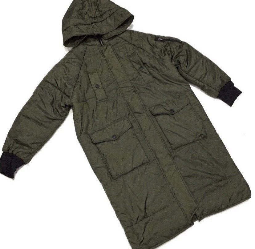 Green Jacket tactical Hoodie Puffer Saiz M by Forever 21