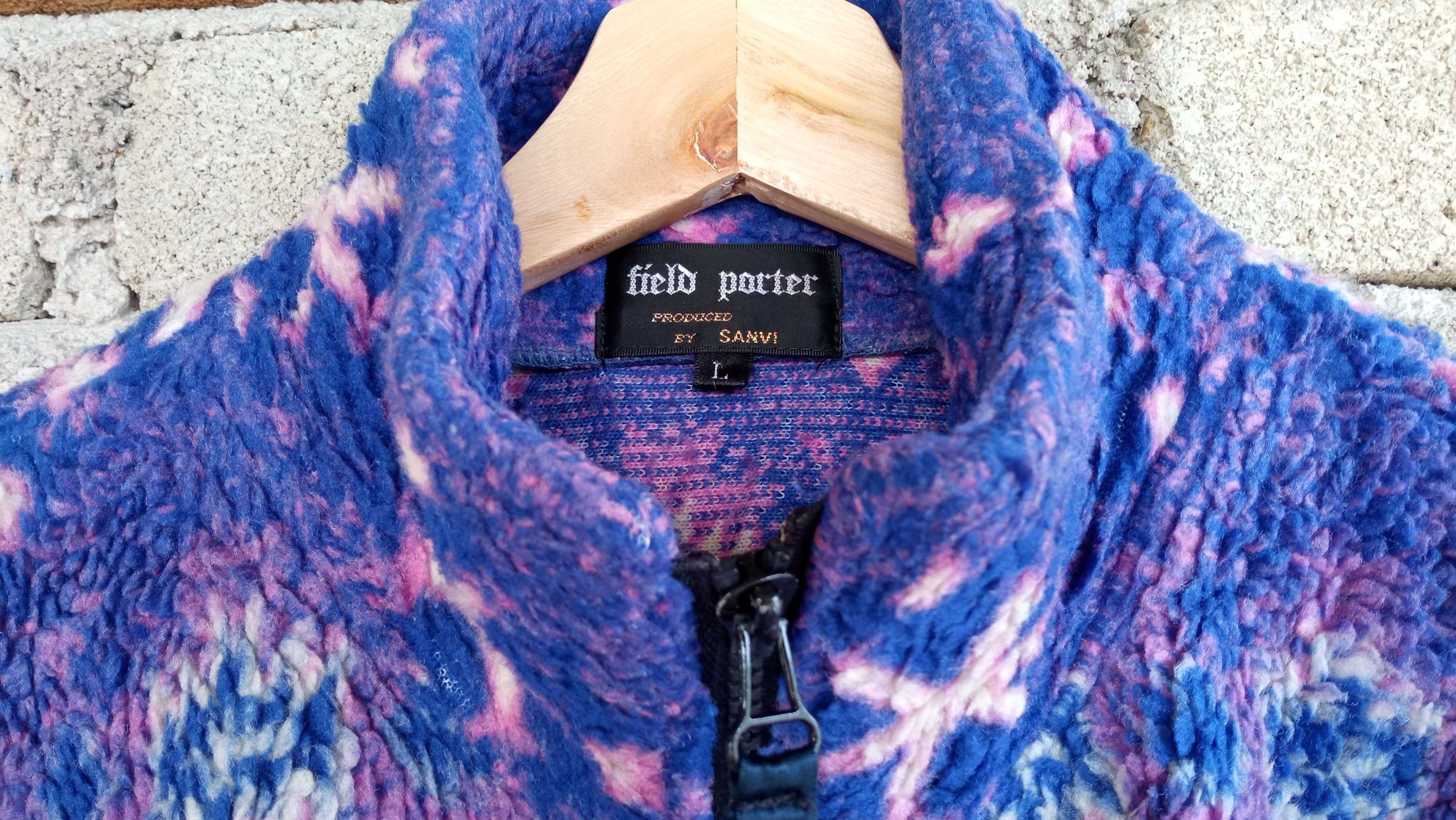 Japanese Brand 🔥Vtg Field Porter Multicolor Fleece Sweater Missoni Style Size US L / EU 52-54 / 3 - 12 Thumbnail