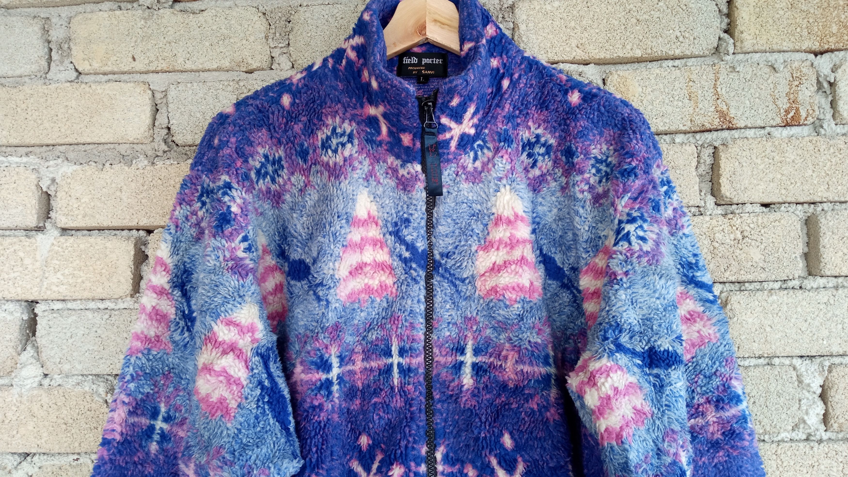 Japanese Brand 🔥Vtg Field Porter Multicolor Fleece Sweater Missoni Style Size US L / EU 52-54 / 3 - 8 Thumbnail