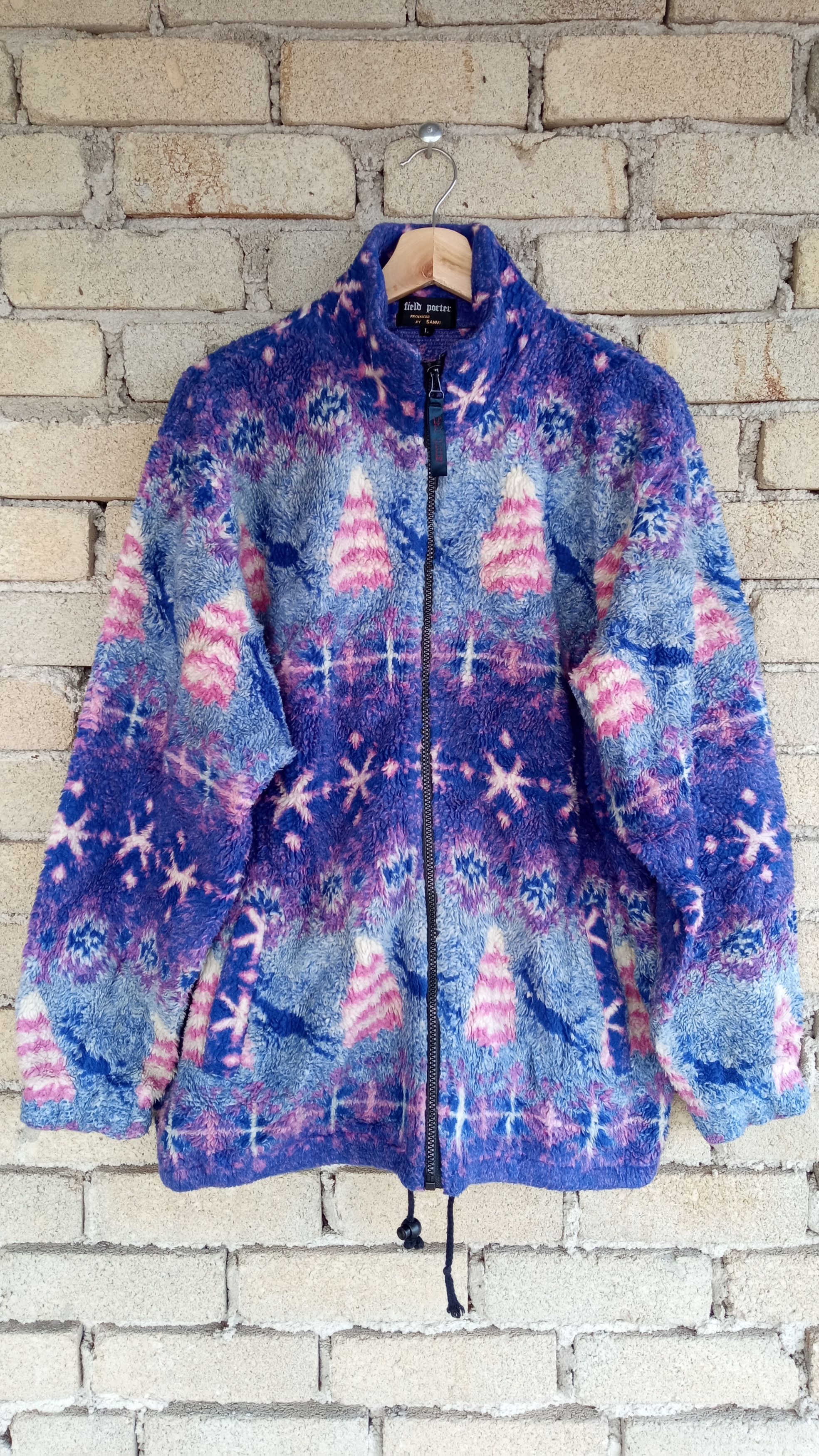 Japanese Brand 🔥Vtg Field Porter Multicolor Fleece Sweater Missoni Style Size US L / EU 52-54 / 3 - 4 Thumbnail