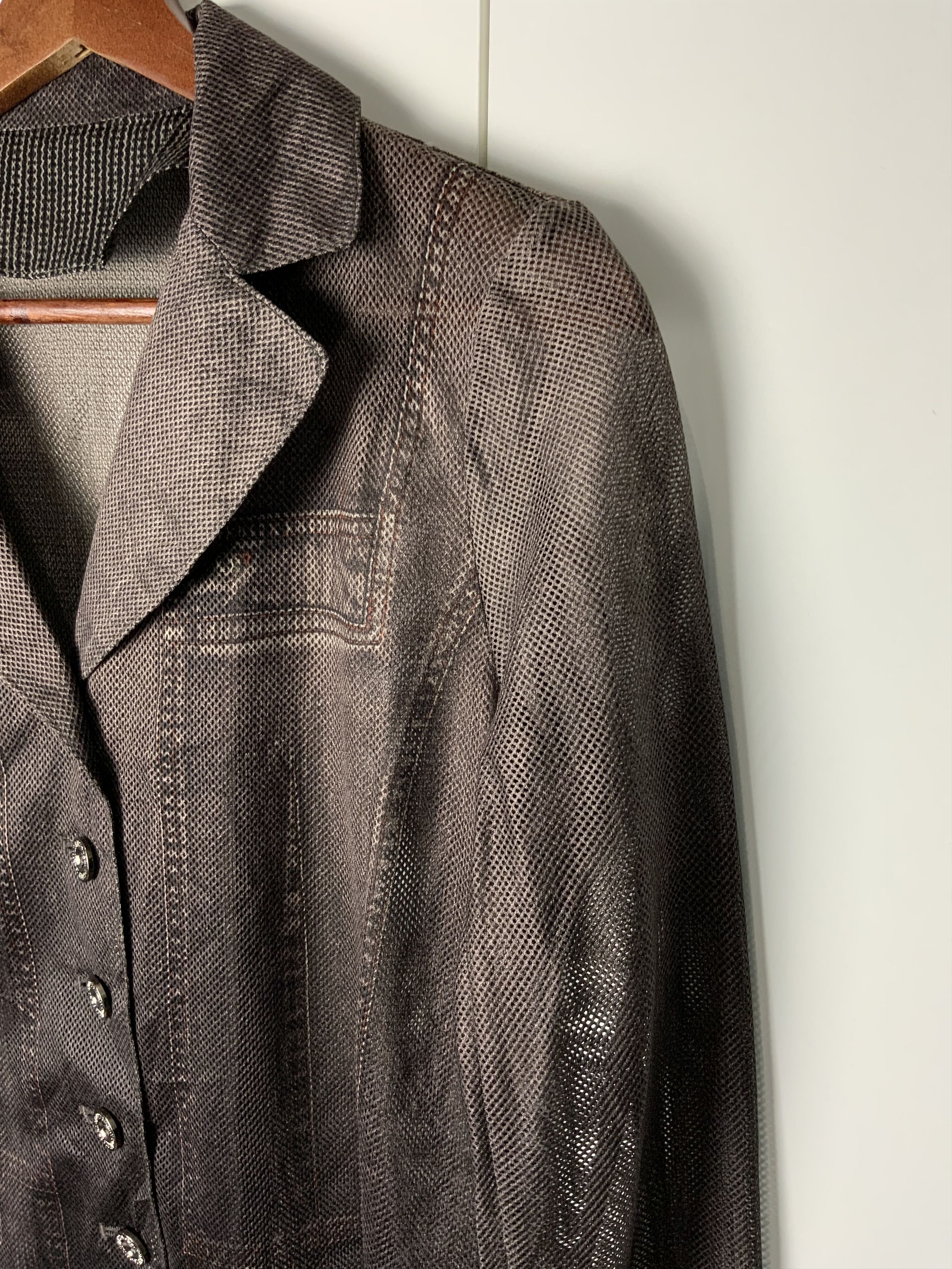 Japanese Brand Button up/Blazer Style Translucent Street Fashion🔥 Size US M / EU 48-50 / 2 - 4 Thumbnail