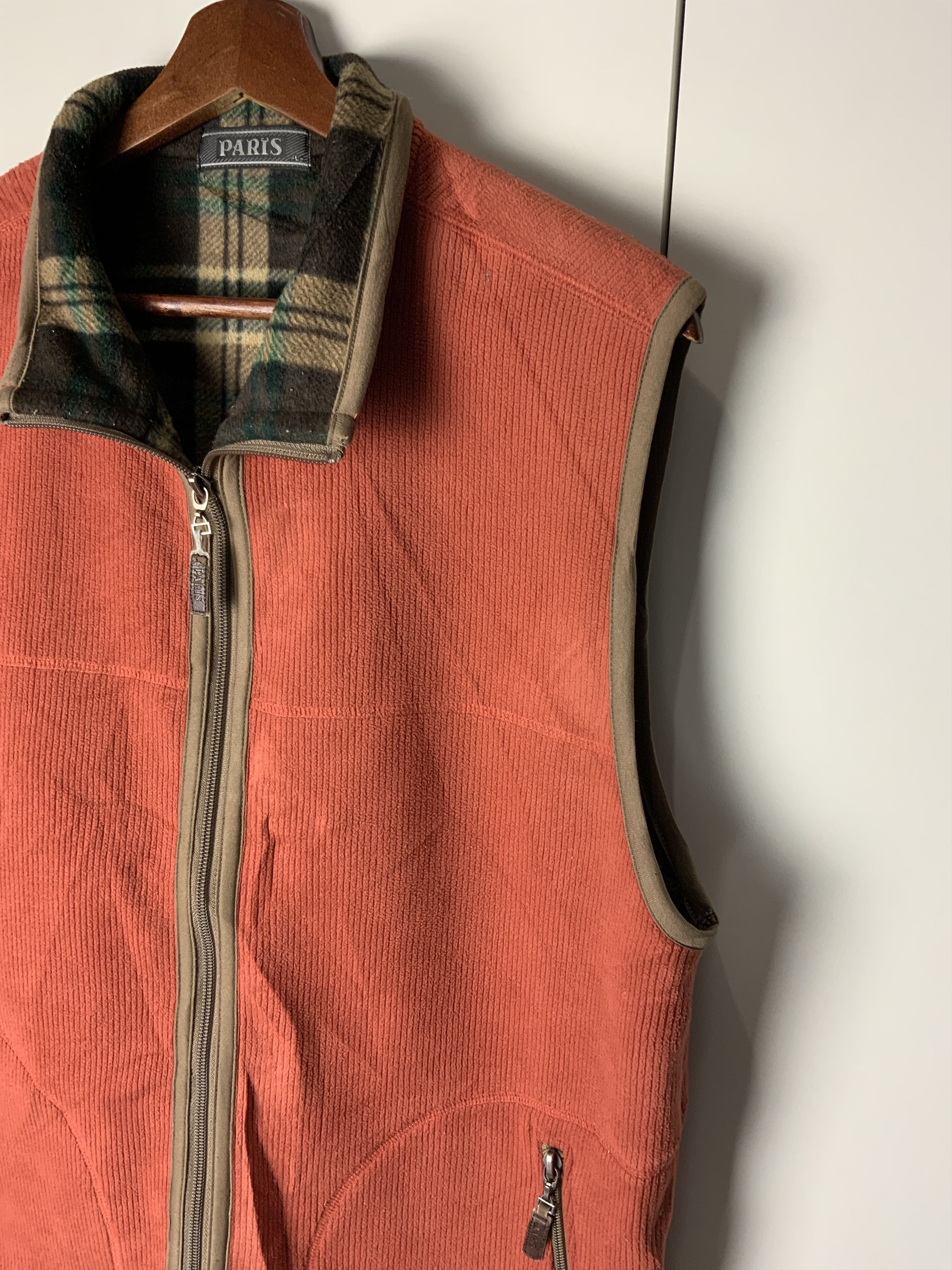 Japanese Brand Paris Orange Winter Coduroi Vest Size US L / EU 52-54 / 3 - 4 Thumbnail