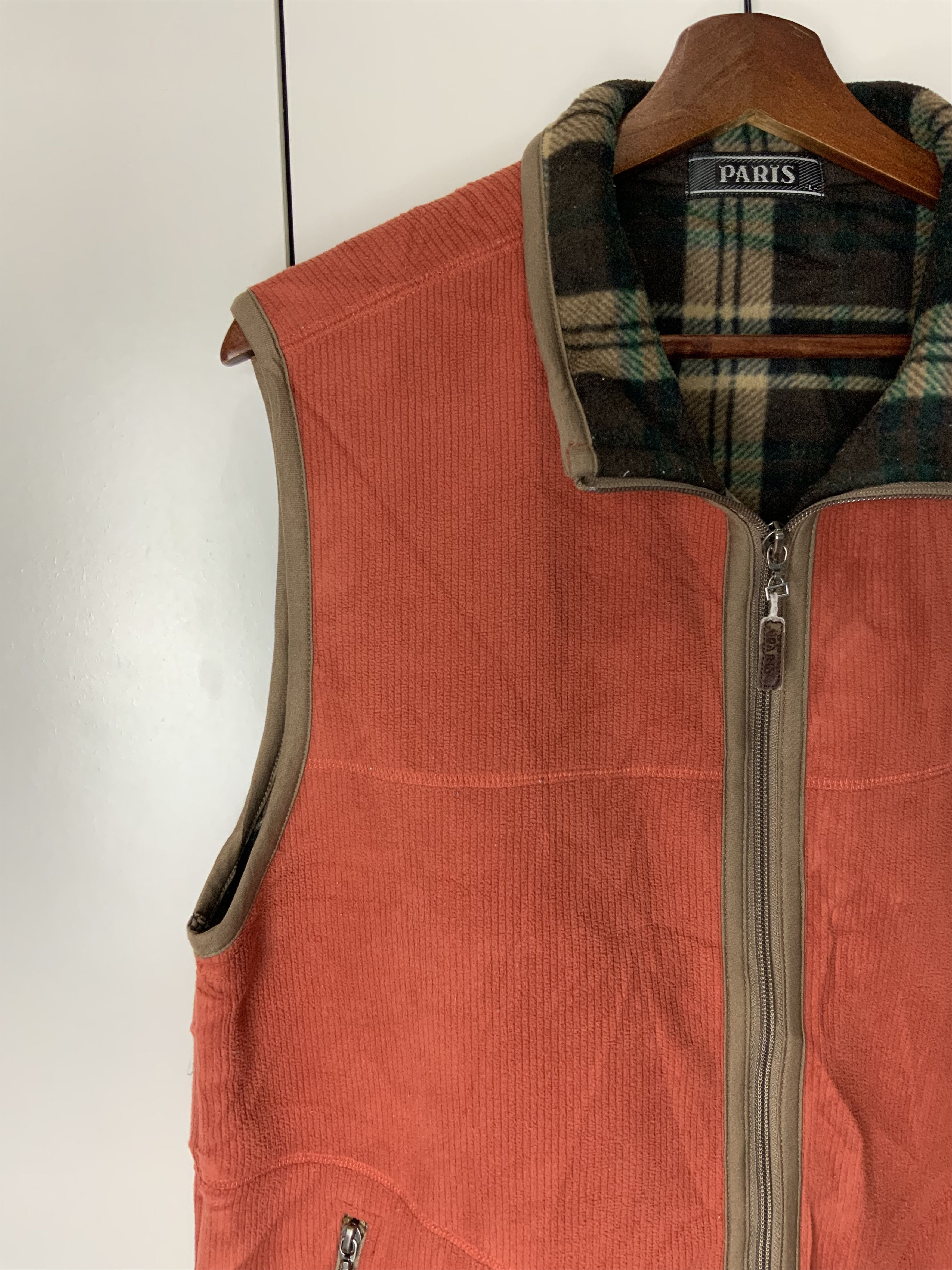 Japanese Brand Paris Orange Winter Coduroi Vest Size US L / EU 52-54 / 3 - 6 Thumbnail
