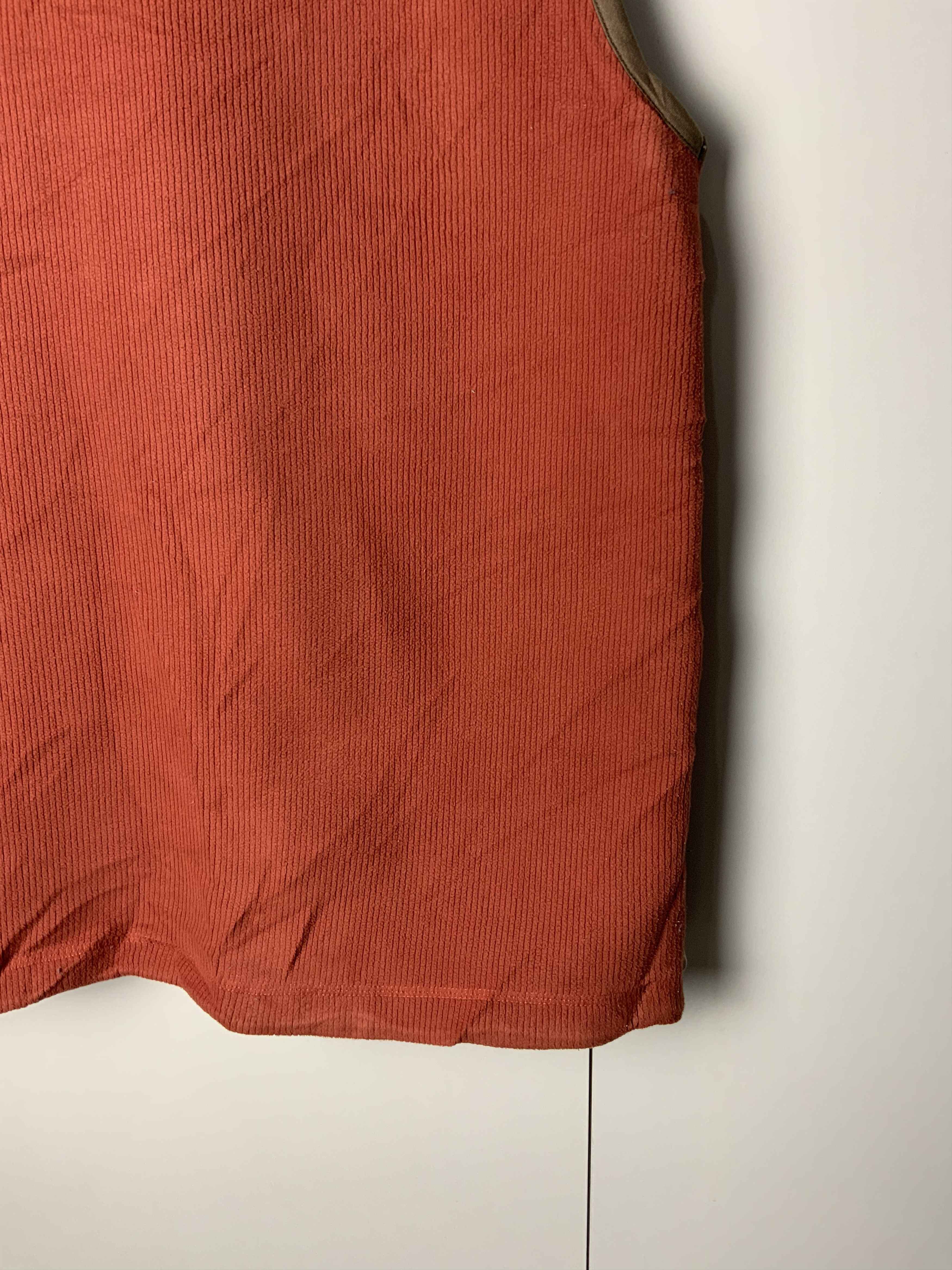 Japanese Brand Paris Orange Winter Coduroi Vest Size US L / EU 52-54 / 3 - 11 Thumbnail