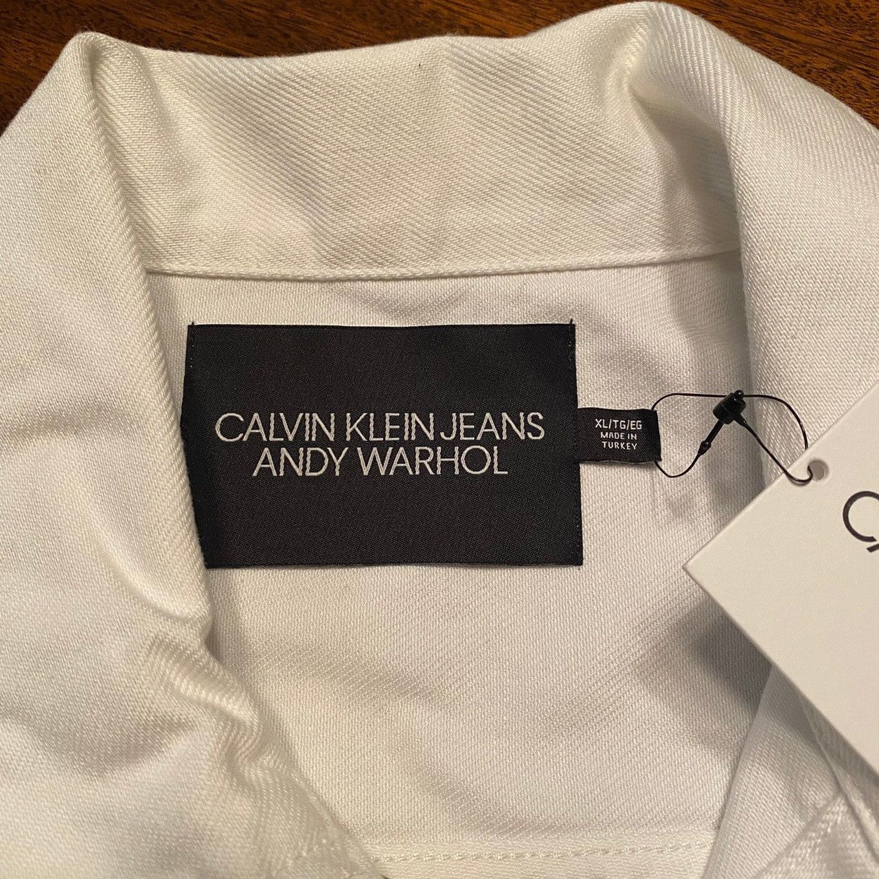 Andy Warhol × Calvin Klein × Raf Simons Brand NWT Rare Calvin Klein x Andy Warhol White Denim Jacket Size US XL / EU 56 / 4 - 4 Thumbnail