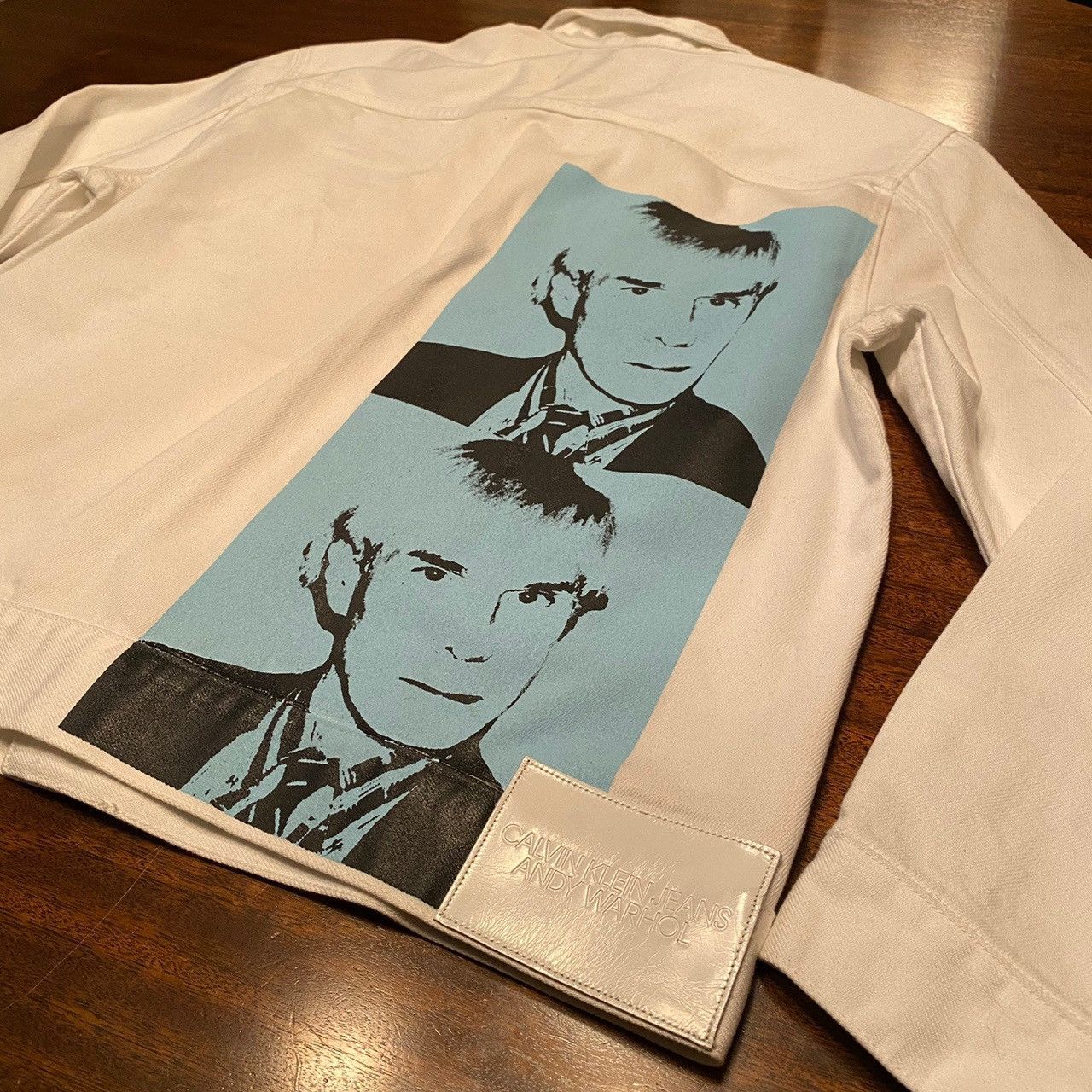 Andy Warhol × Calvin Klein × Raf Simons Brand NWT Rare Calvin Klein x Andy Warhol White Denim Jacket Size US XL / EU 56 / 4 - 2 Thumbnail