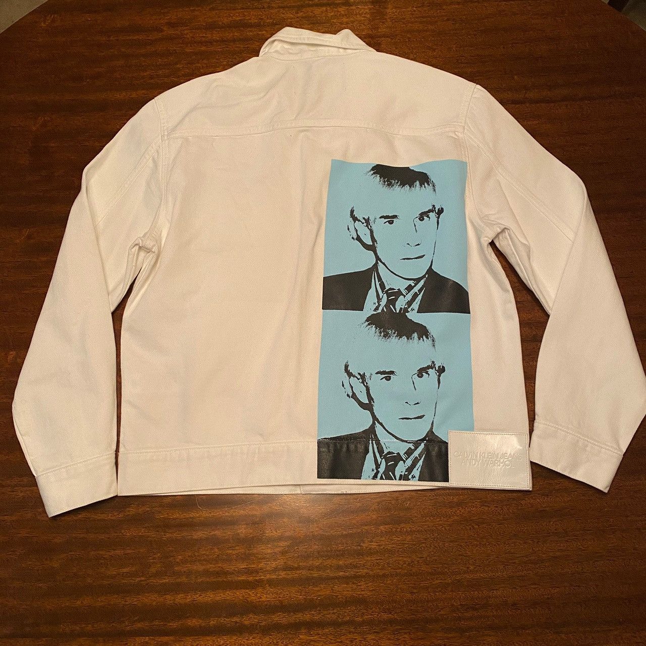 Andy Warhol × Calvin Klein × Raf Simons Brand NWT Rare Calvin Klein x Andy Warhol White Denim Jacket Size US XL / EU 56 / 4 - 1 Thumbnail