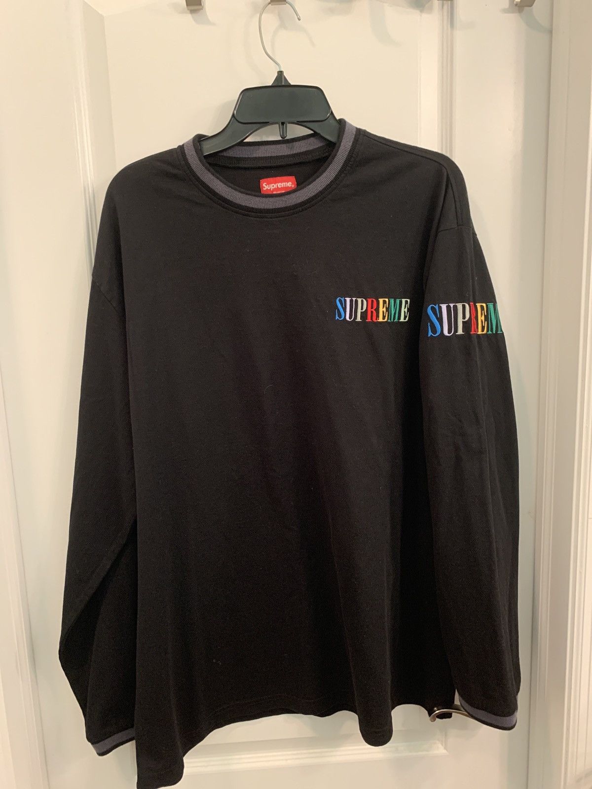 Supreme Supreme Rainbow embroidered long sleeve winter 2020 Grailed
