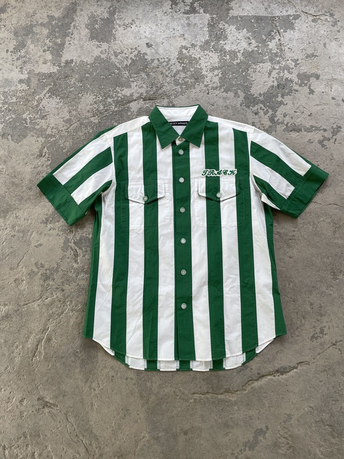 Vintage Issey Miyake Striped Long Sleeve Button Up Shirt Size S
