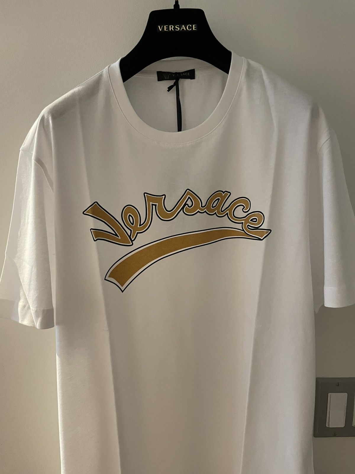 Versace New Super Runway Limited Edition Versace Logo Tee T-shirt Size US XL / EU 56 / 4 - 23 Thumbnail