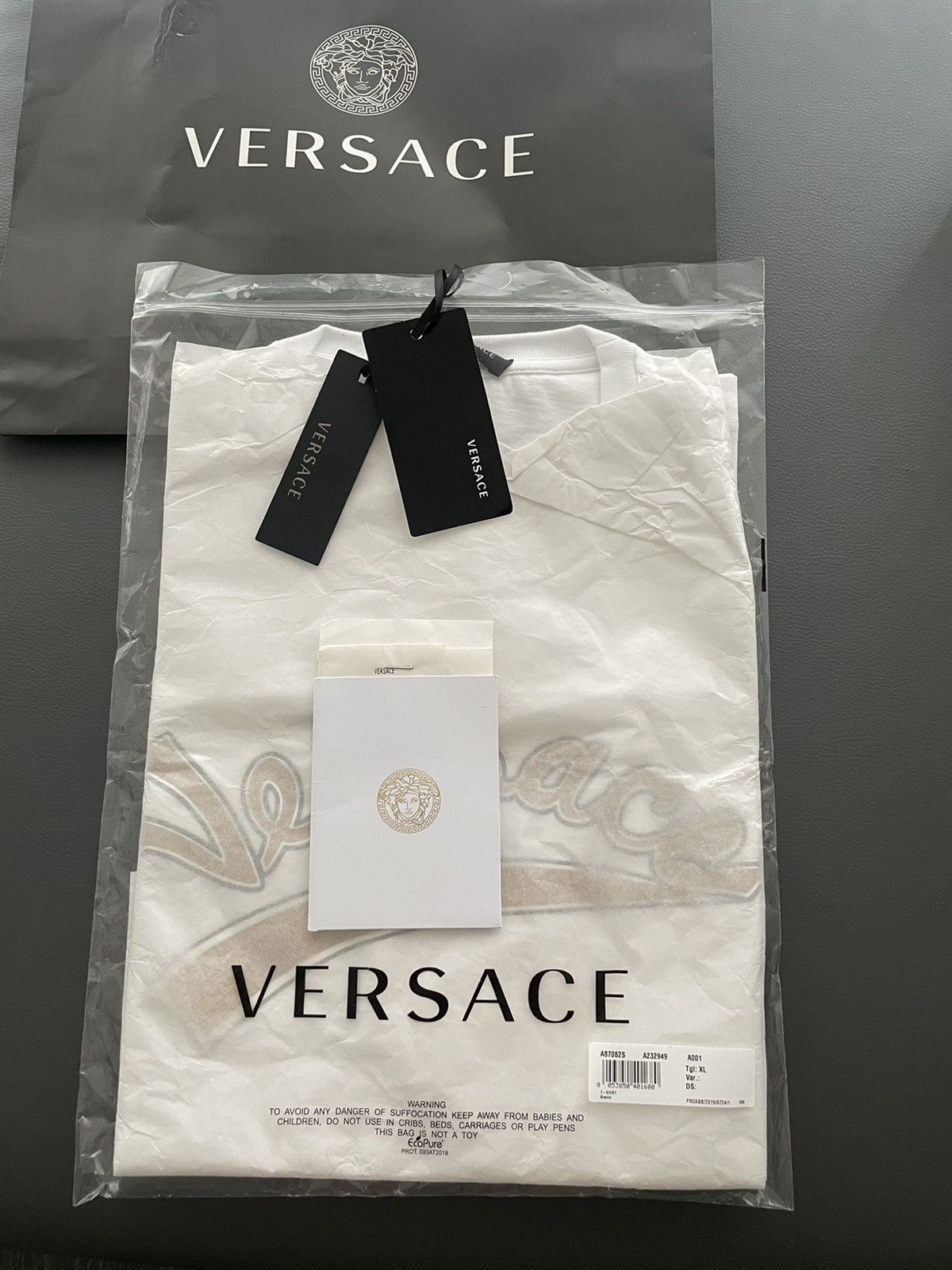Versace New Super Runway Limited Edition Versace Logo Tee T-shirt Size US XL / EU 56 / 4 - 5 Thumbnail