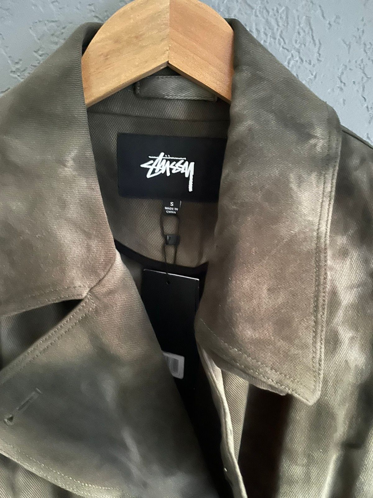 Stussy Dyed Trench Coat | Grailed