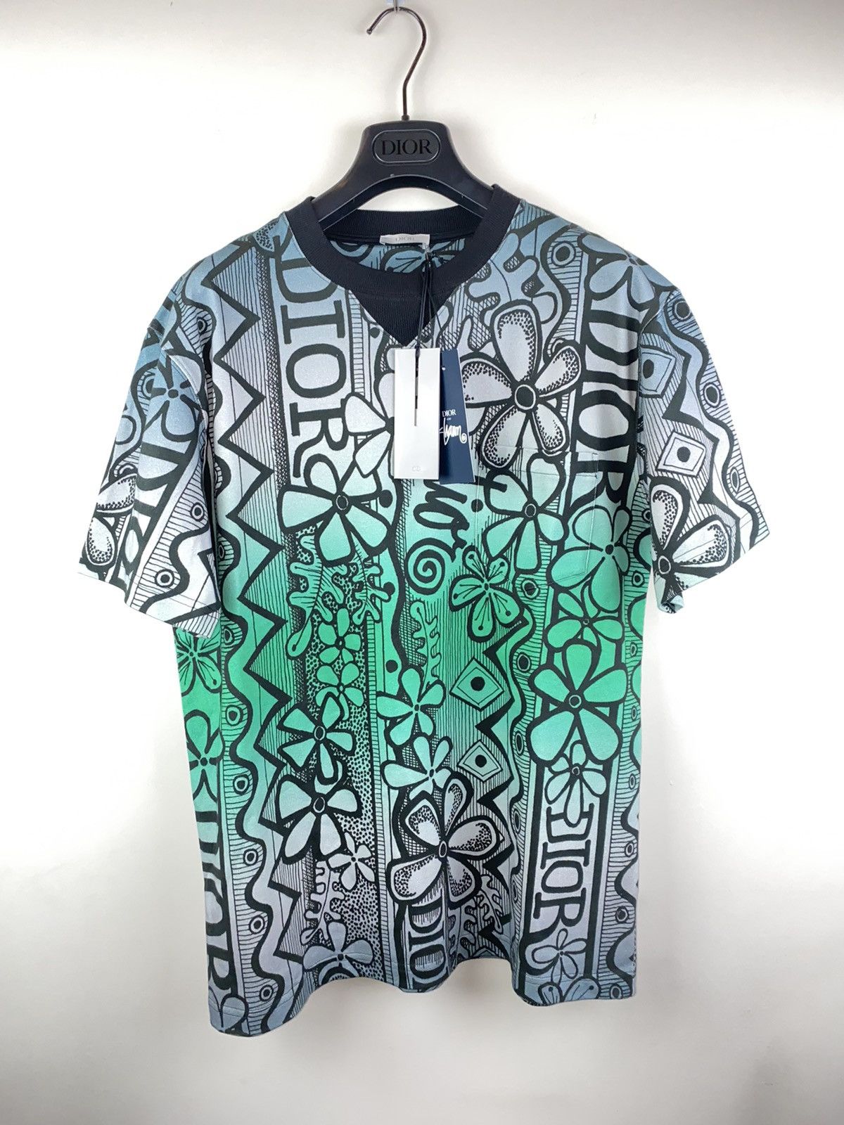 Dior Dior x Shawn stussy logo t shirt Size US M / EU 48-50 / 2 - 1 Thumbnail