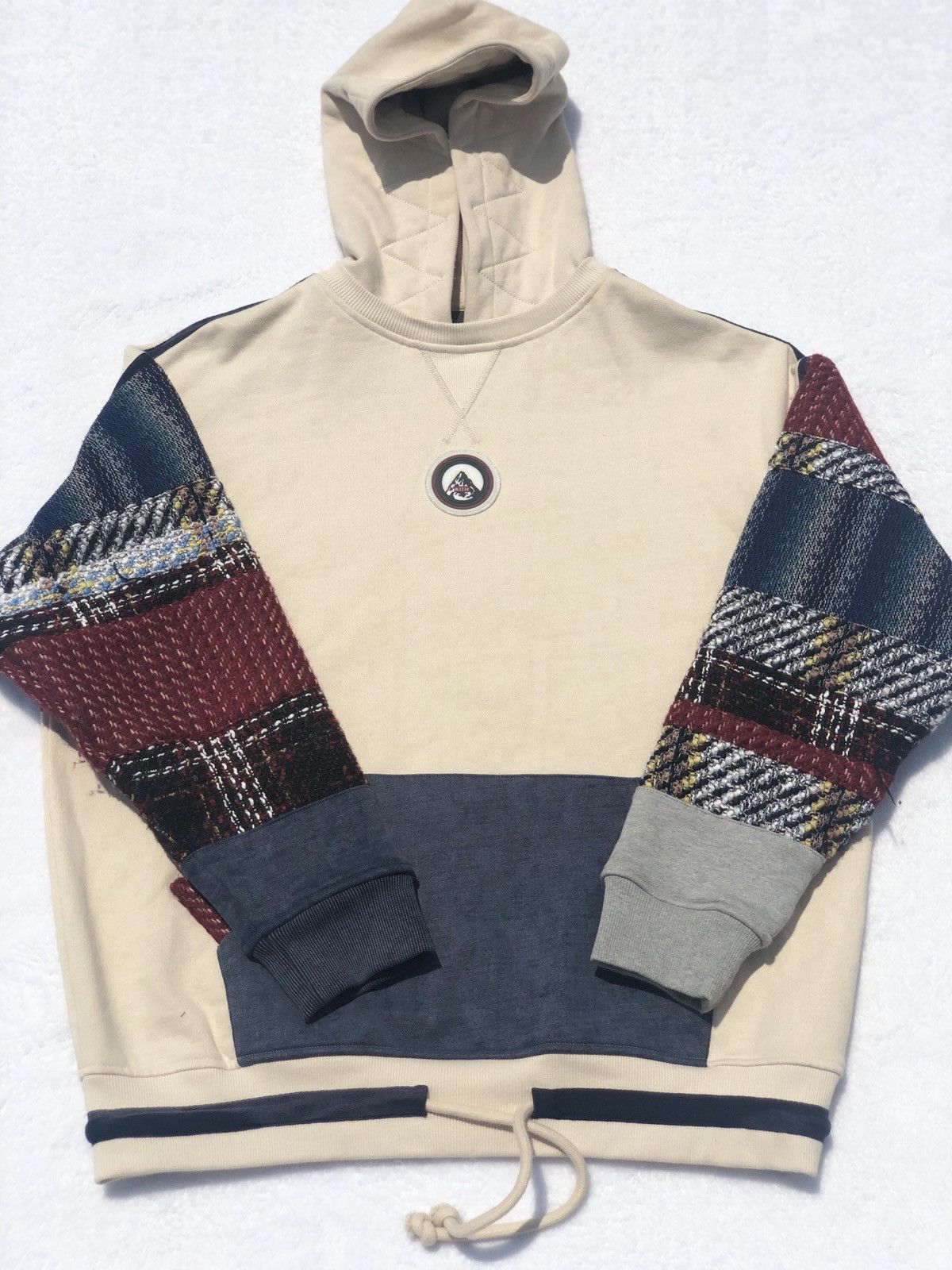 Kith Kith Williams patchwork hoodie off white Large Grailed