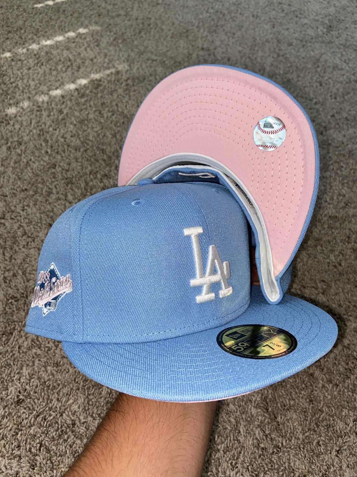 New Era LA Dodgers New Era 59FIFTY Cotton Candy Fitted Hat SZ 7 1/2 |  Grailed