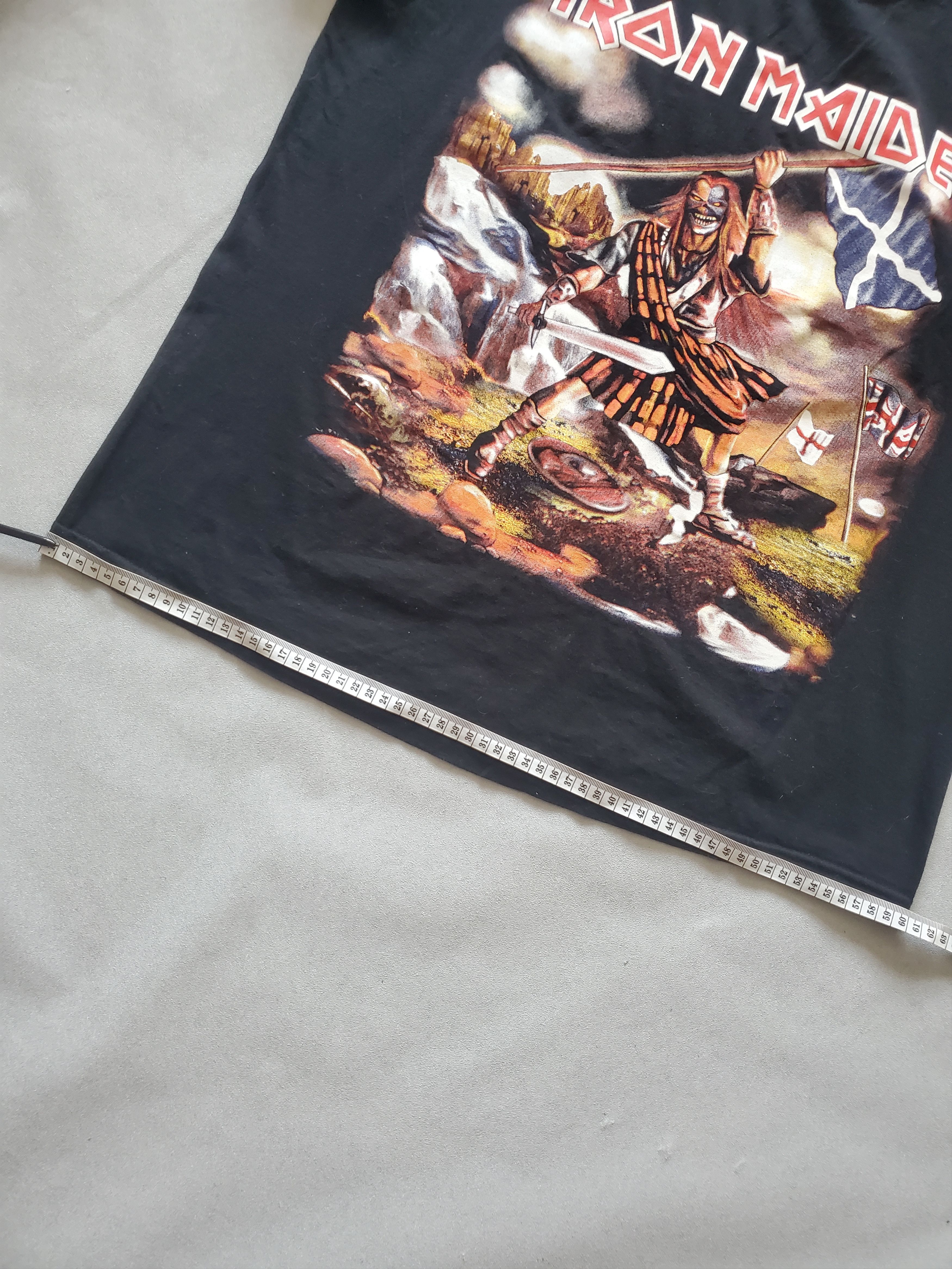Band Tees × Iron Maiden × Vintage Iron Maiden Scottish Warrior 90s Black Rock Merch Shirt 00s Size US L / EU 52-54 / 3 - 10 Thumbnail