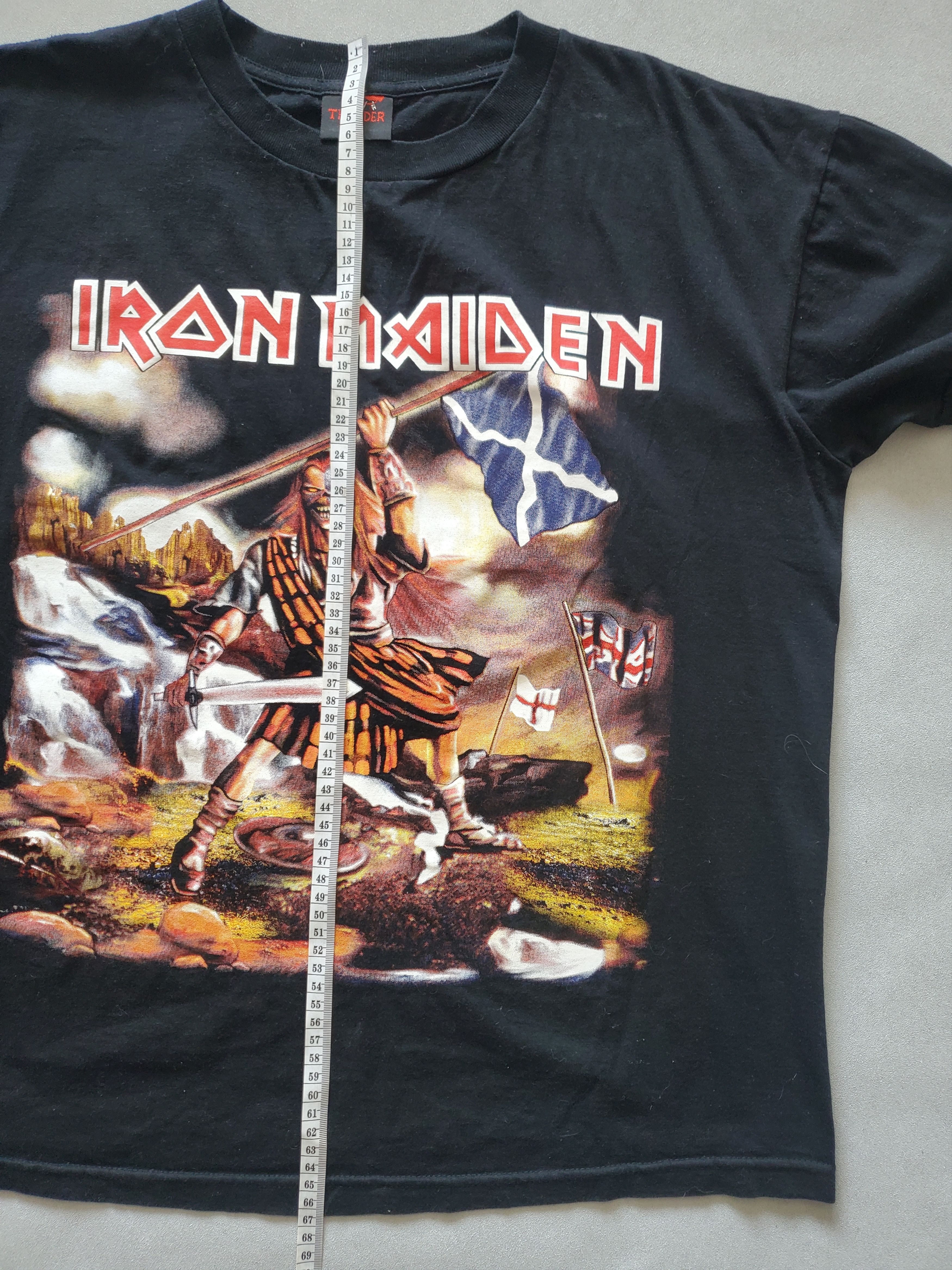 Band Tees × Iron Maiden × Vintage Iron Maiden Scottish Warrior 90s Black Rock Merch Shirt 00s Size US L / EU 52-54 / 3 - 9 Thumbnail