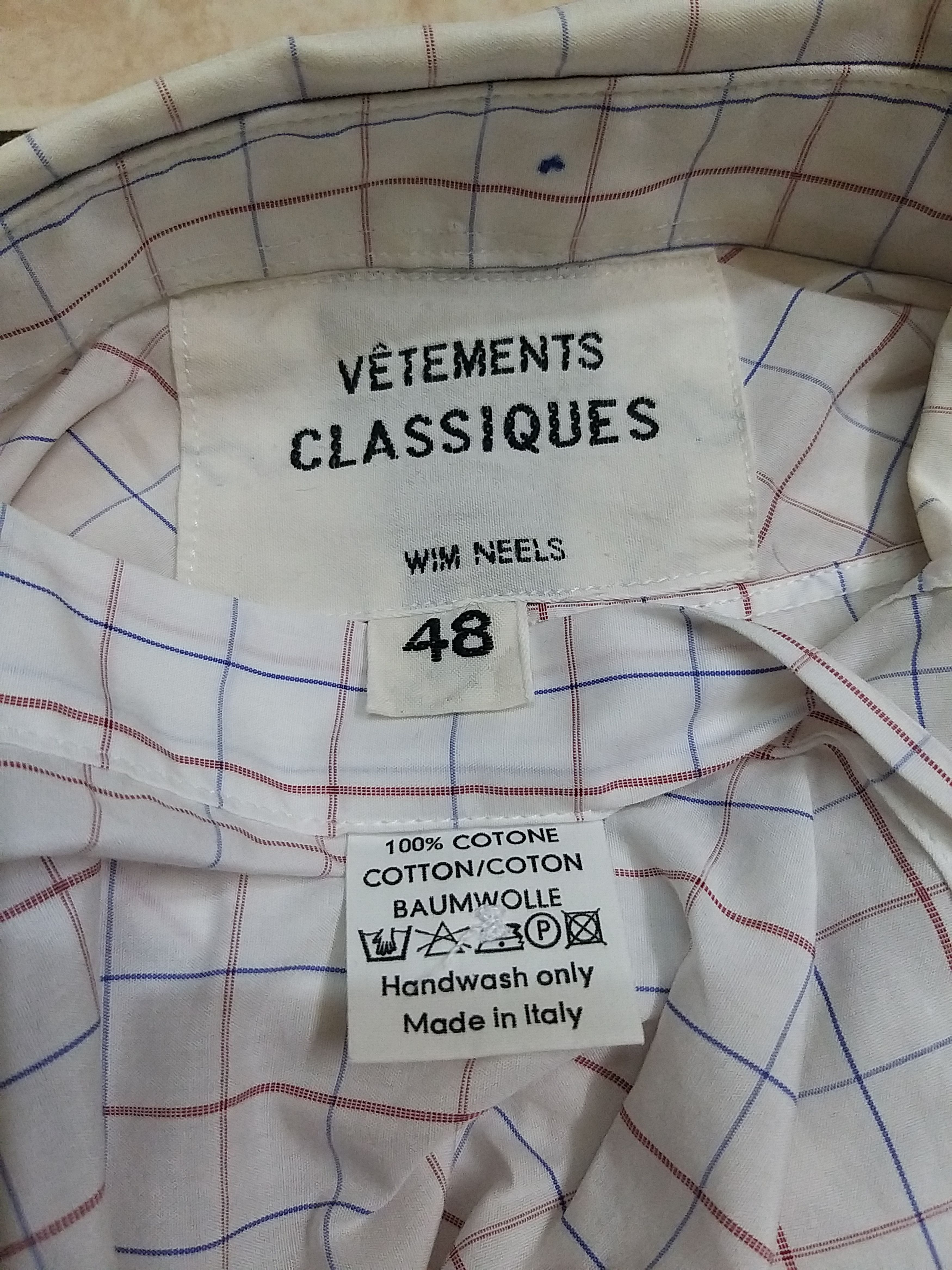 Vetements De Sport By Wim Neels WIM NEELS VETEMENTS CLASSIQUES BUTTON UPS SHIRT Size US M / EU 48-50 / 2 - 11 Thumbnail