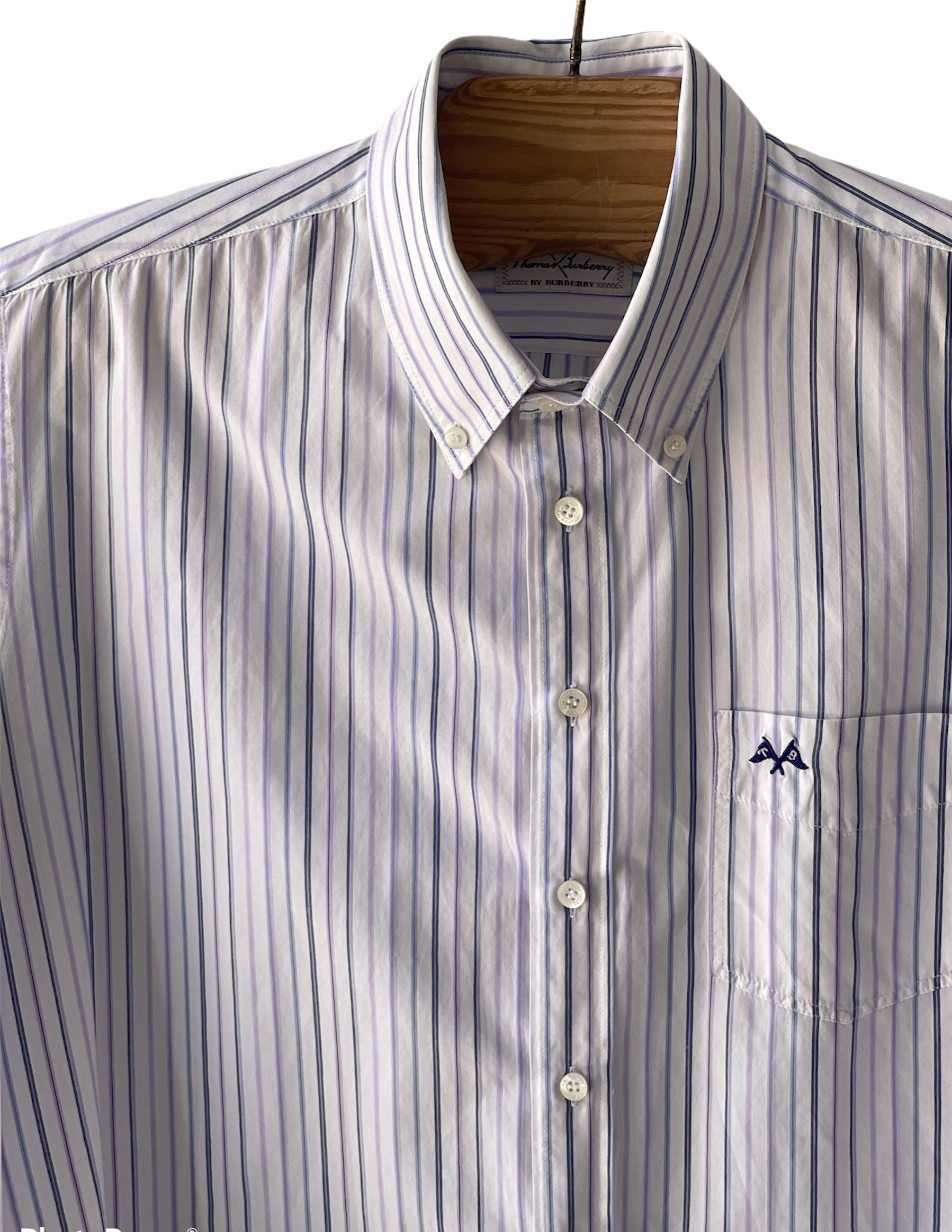 Burberry TB Burberry striped shirt vintage white size xl Size US XL / EU 56 / 4 - 3 Thumbnail