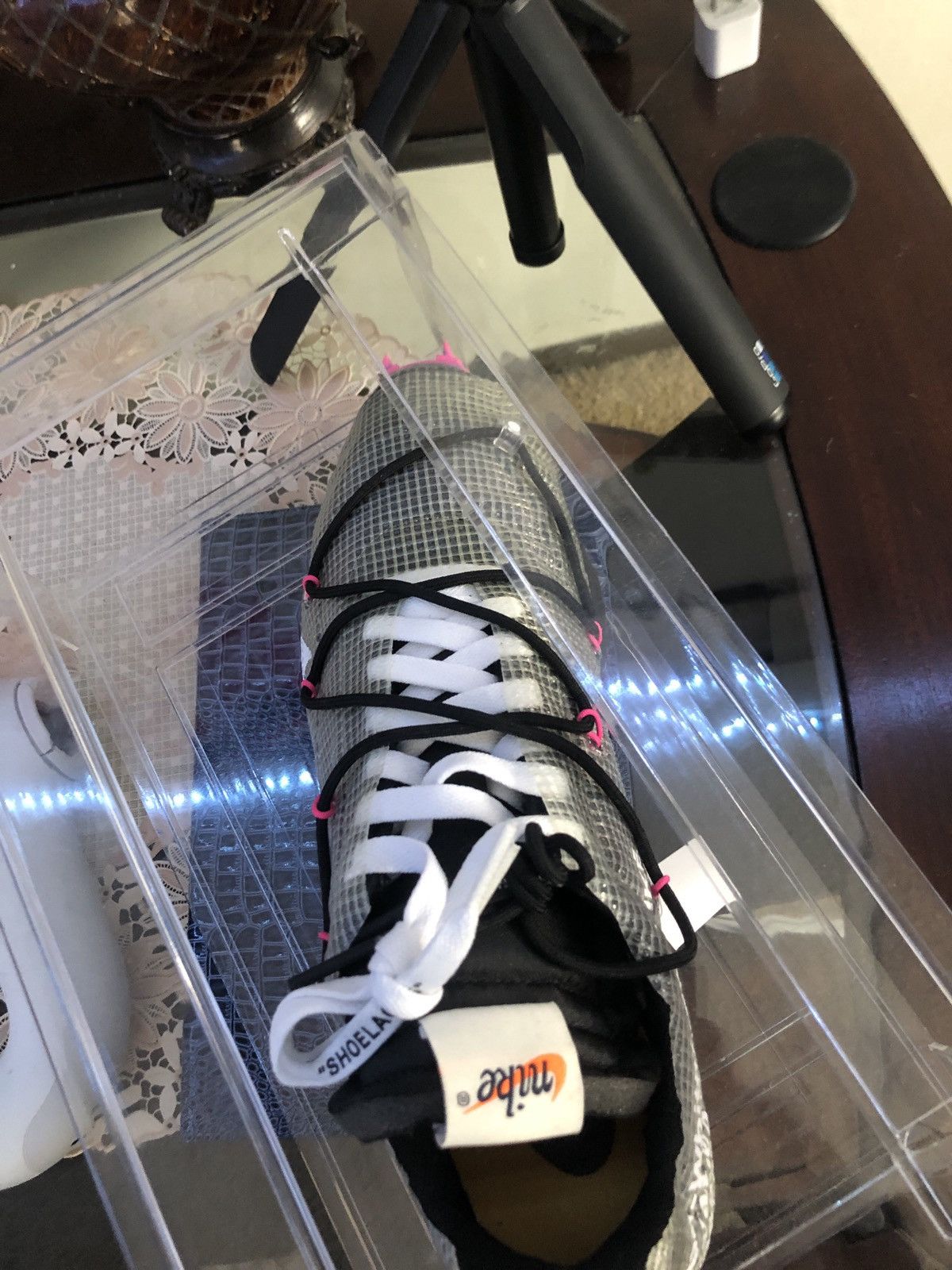 Nike × Off-White Nike x Off-White Vapor Street Black Laser Fuchsia Size US 11.5 / EU 44-45 - 4 Thumbnail