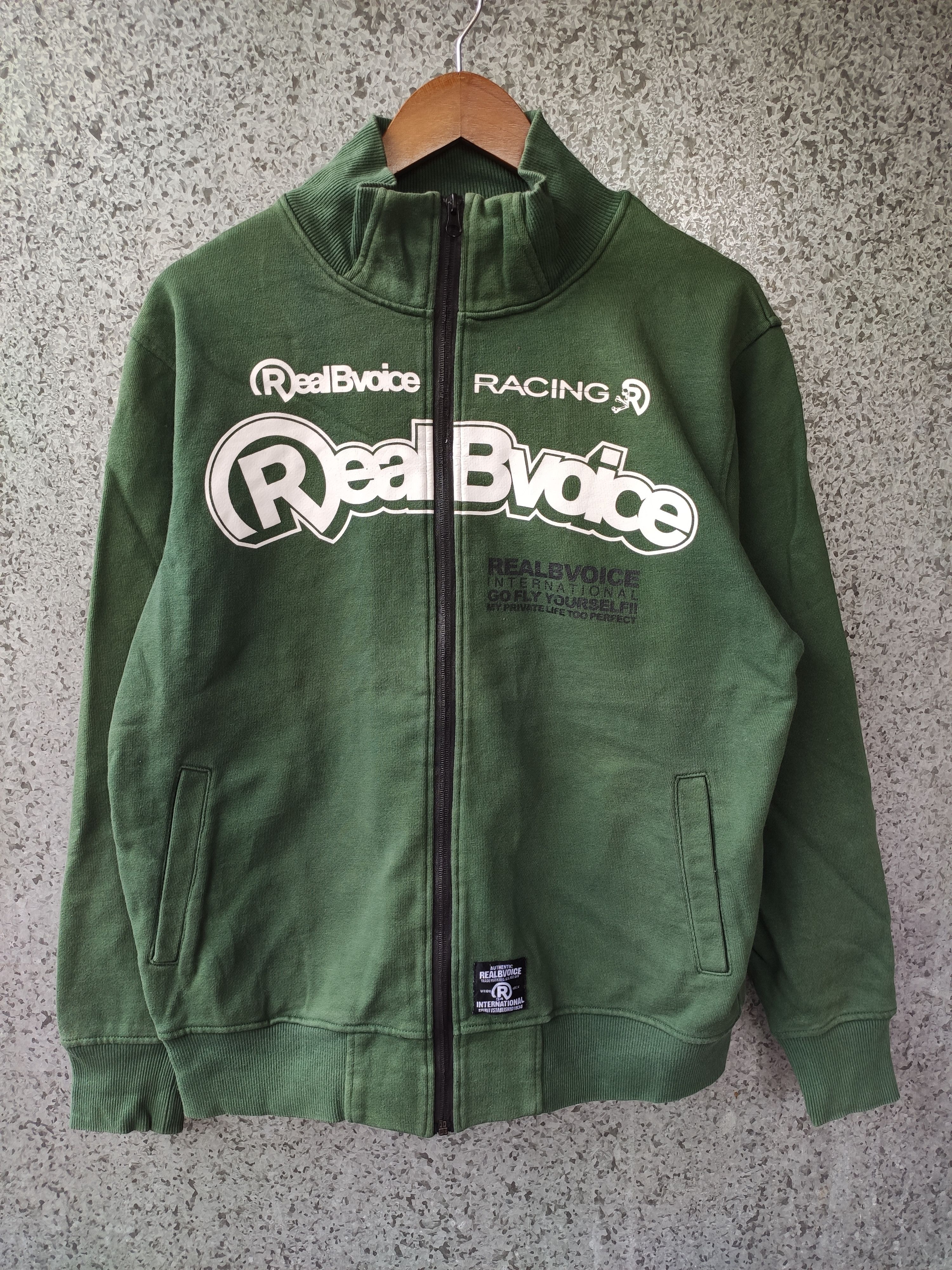 Pre-owned Grailed Real Bvoice Zipper Sweater In Green