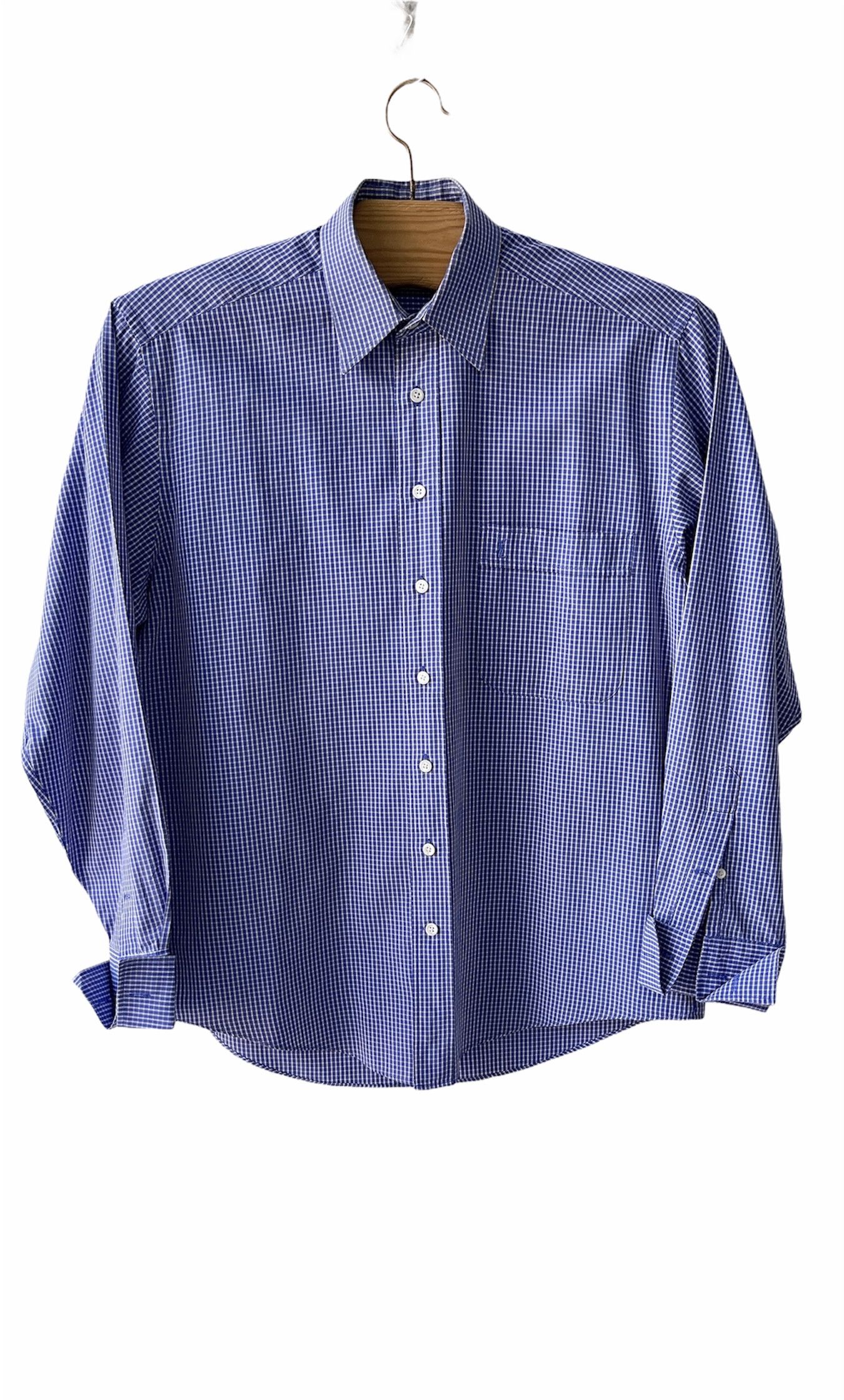 Yves Saint Laurent 🔥 Plaid YSL double cuff smoking shirt size L Size US L / EU 52-54 / 3 - 2 Thumbnail