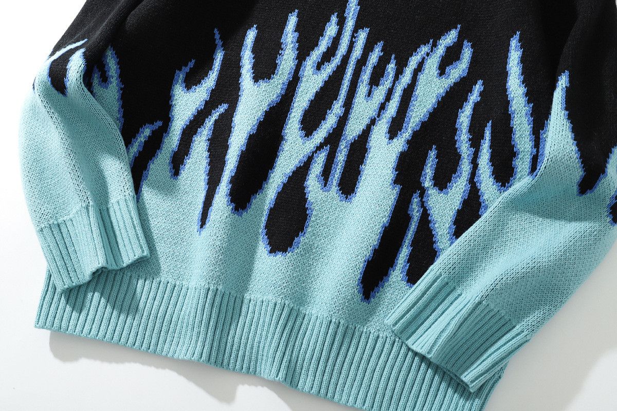 Vintage 🔥 Fire Flame Knit Sweater Size US M / EU 48-50 / 2 - 6 Thumbnail