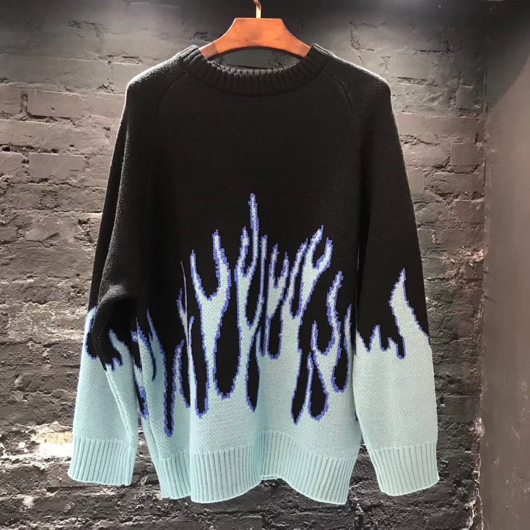Vintage 🔥 Fire Flame Knit Sweater Size US M / EU 48-50 / 2 - 1 Thumbnail