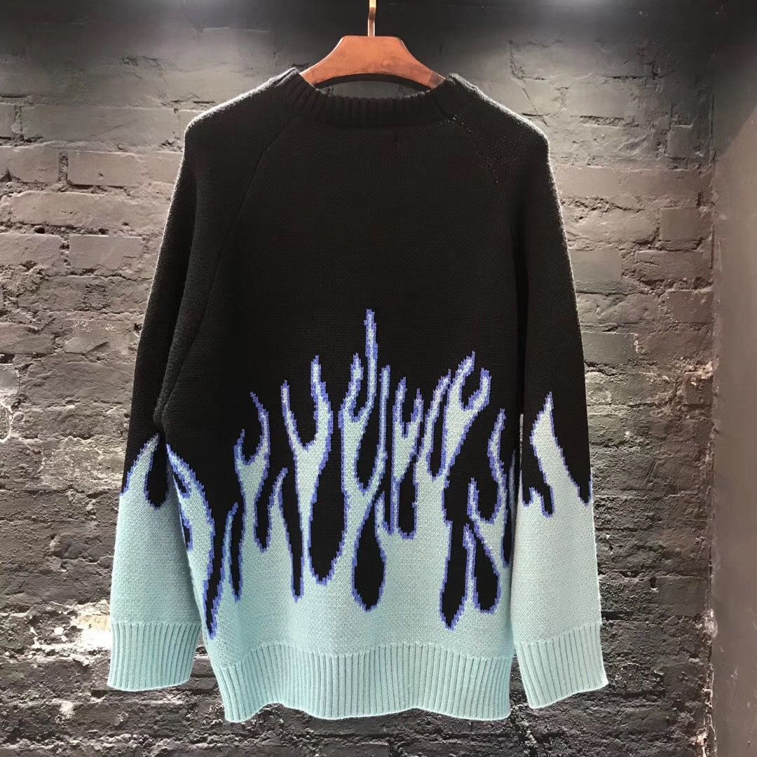 Vintage 🔥 Fire Flame Knit Sweater Size US M / EU 48-50 / 2 - 2 Thumbnail