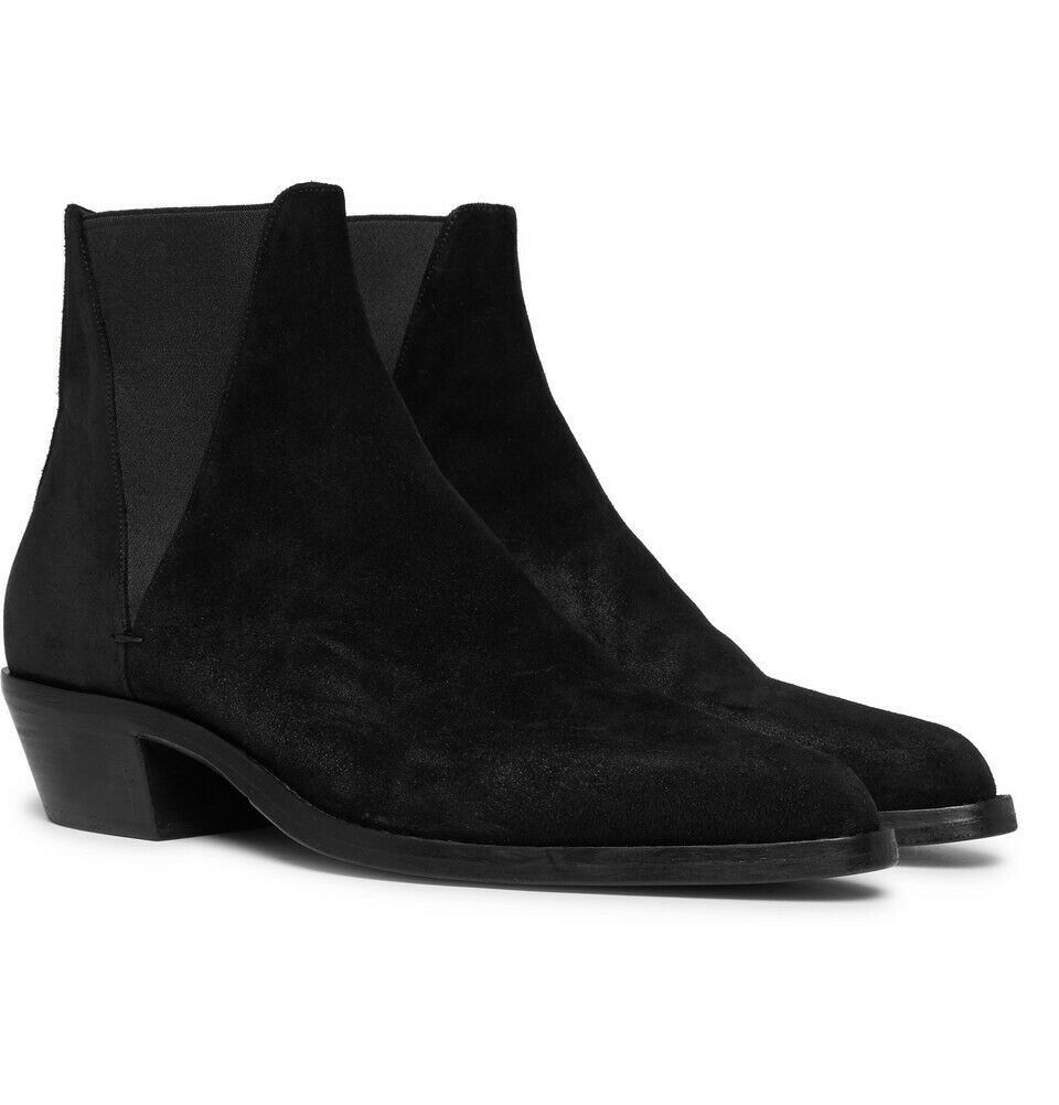 Saint Laurent Paris NWB $1400 Dakota Brushed-Suede Chelsea Boots 552489 BT300 Size US 10 / EU 43 - 2 Thumbnail