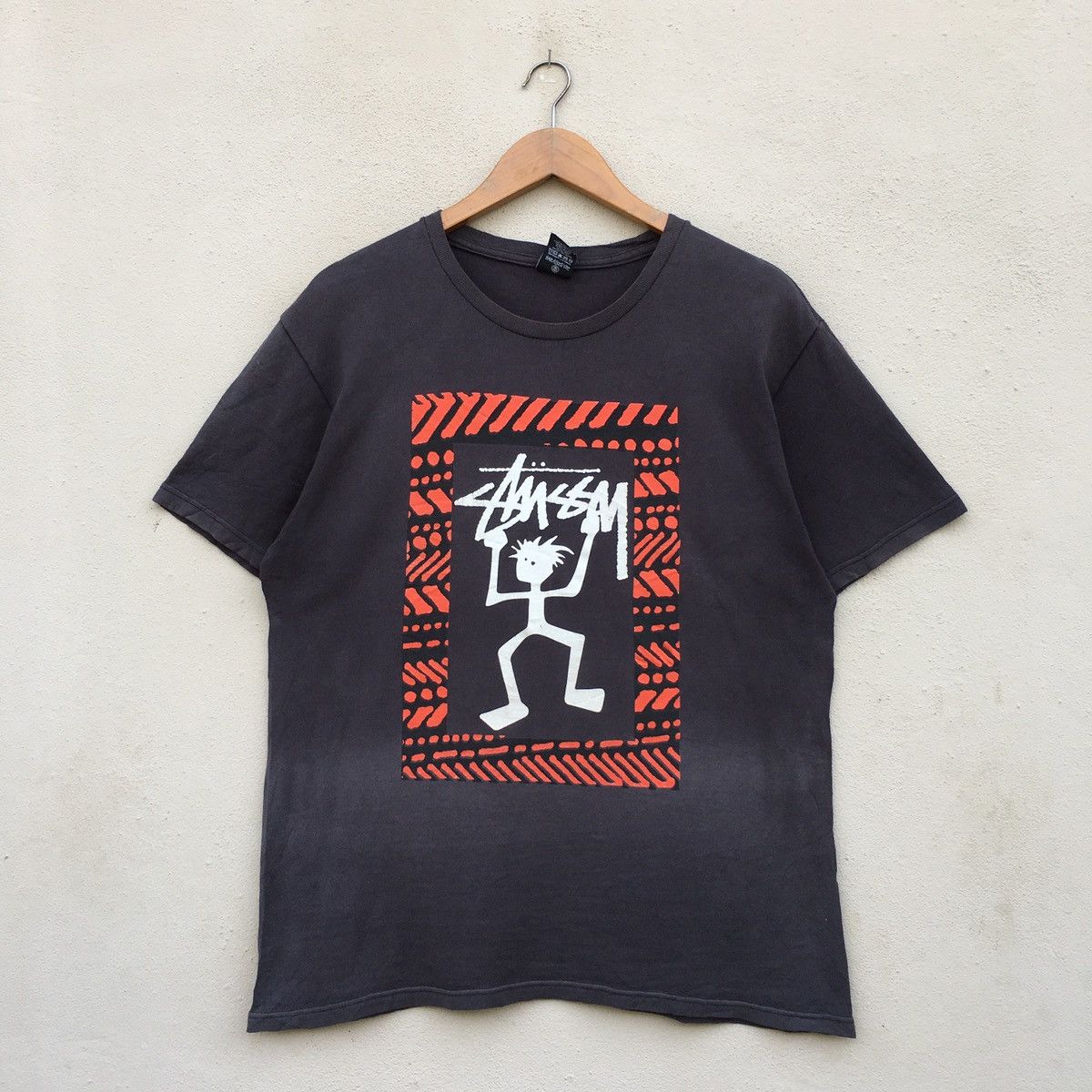 Vintage Vintage STUSSY STICK MAN T-Shirt | Grailed