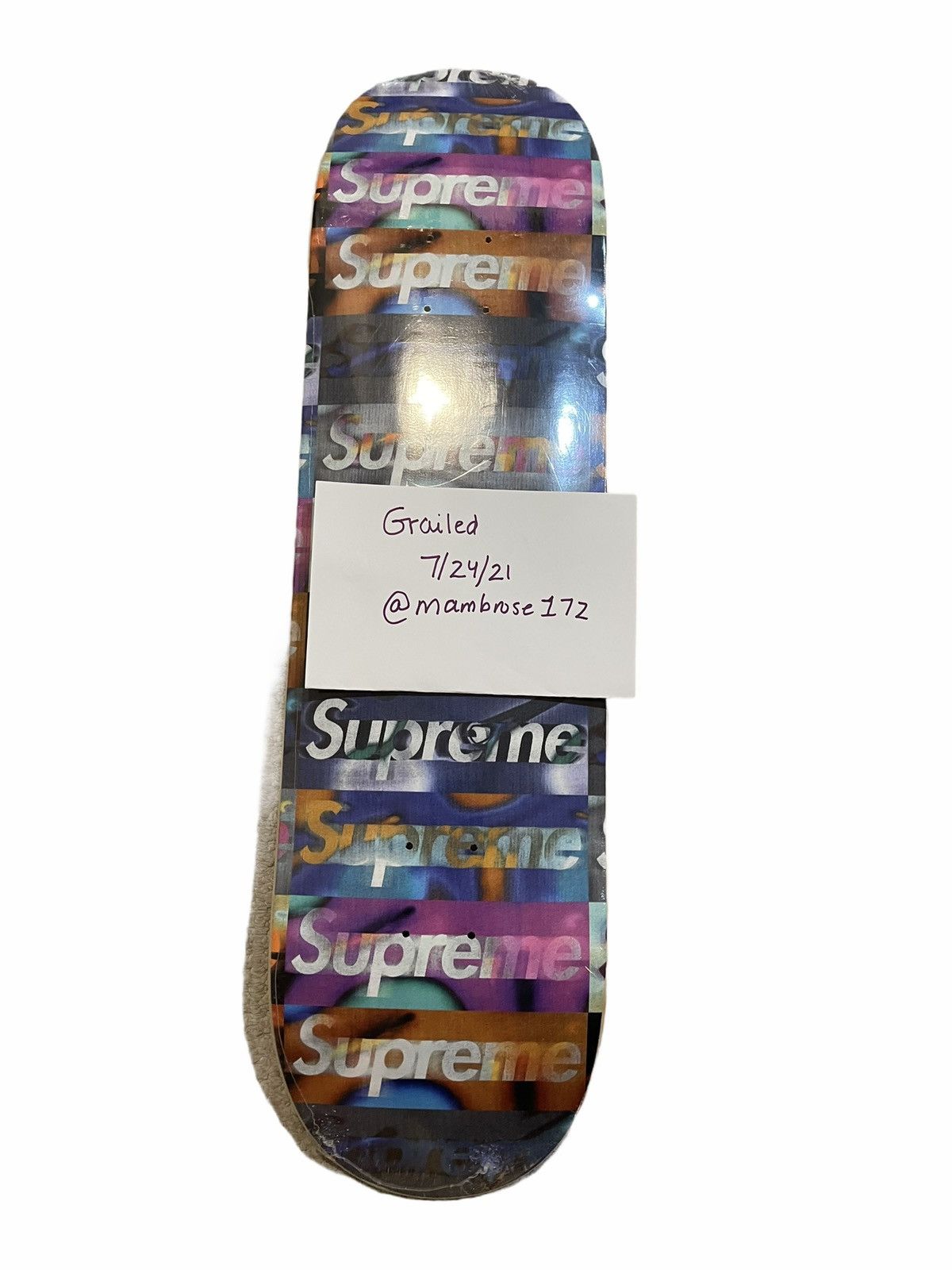 Supreme Supreme Distorted Logo Skateboard Deck | Grailed