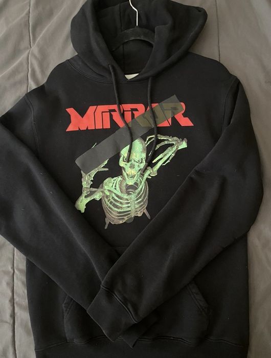 Off white clearance skull mirror hoodie