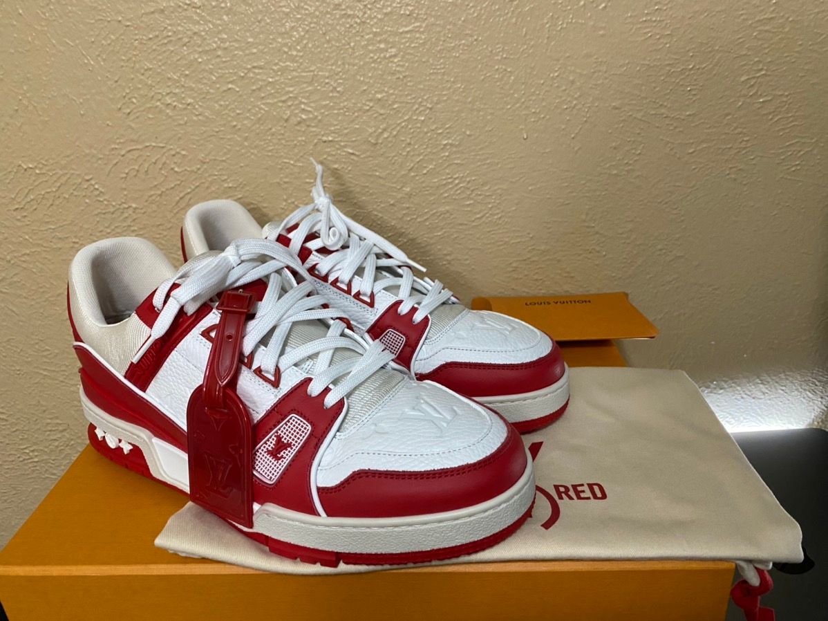Louis Vuitton LV Trainer Sneaker Red. Size 06.0