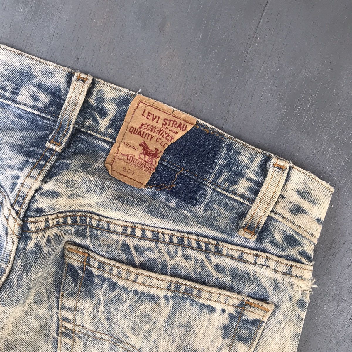 Vintage Vintage Levis 501 Acid Wash Denim Jeans Size US 30 / EU 46 - 14 Thumbnail