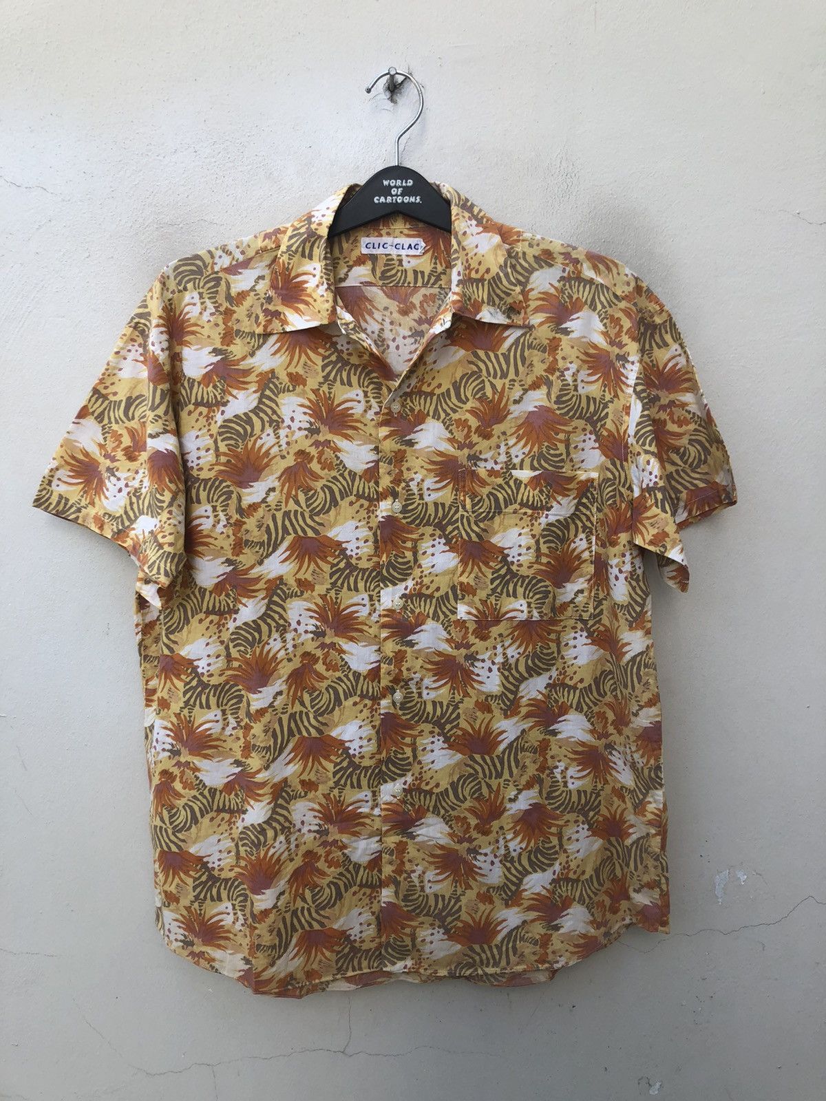 Devilock Vintage 90s CLIC CLAC Japan Printed Zebra Hawaiian Shirt Size US M / EU 48-50 / 2 - 7 Thumbnail