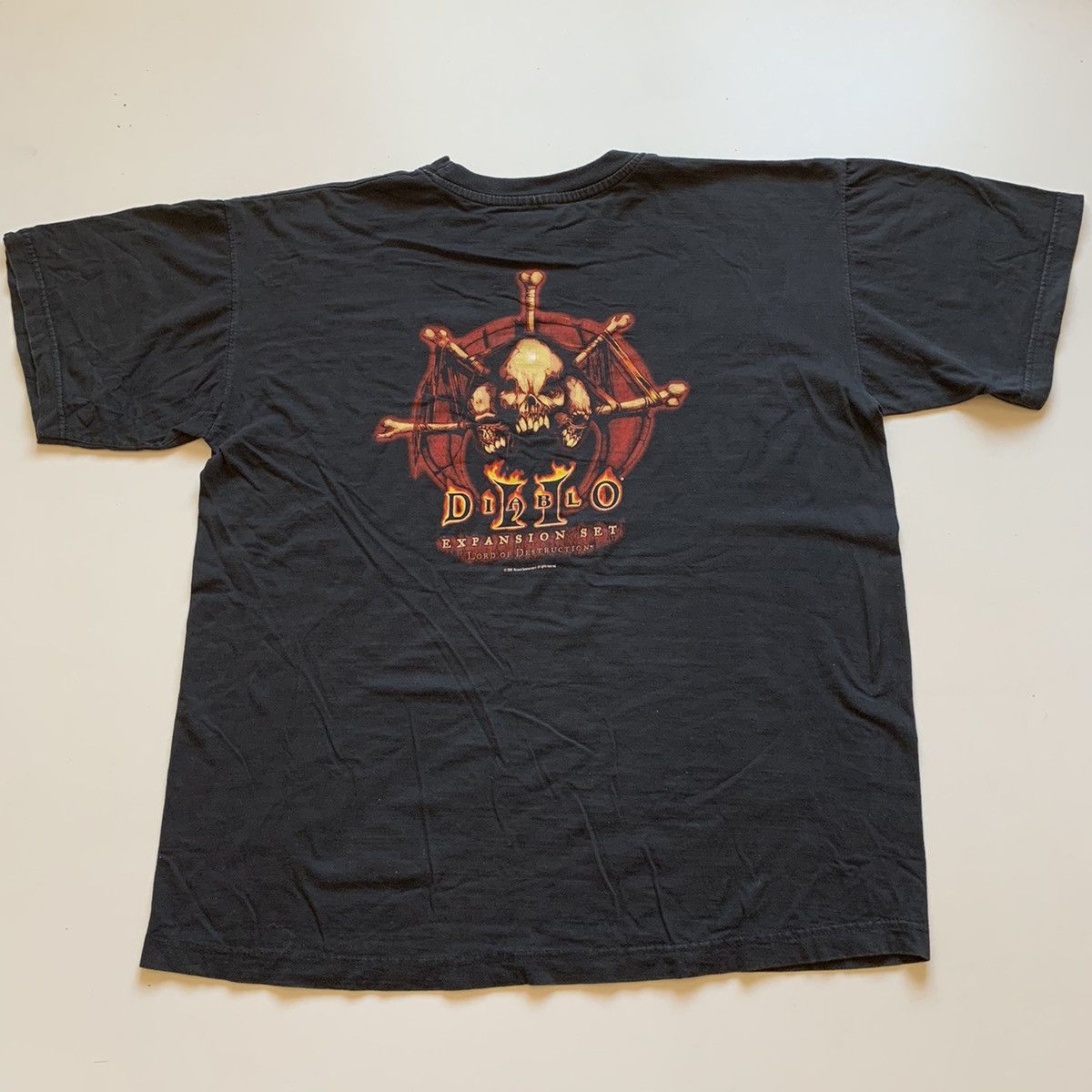 T-shirt Diablo Paintball - Blanc - Taille 2XL - Vintage Old Stock