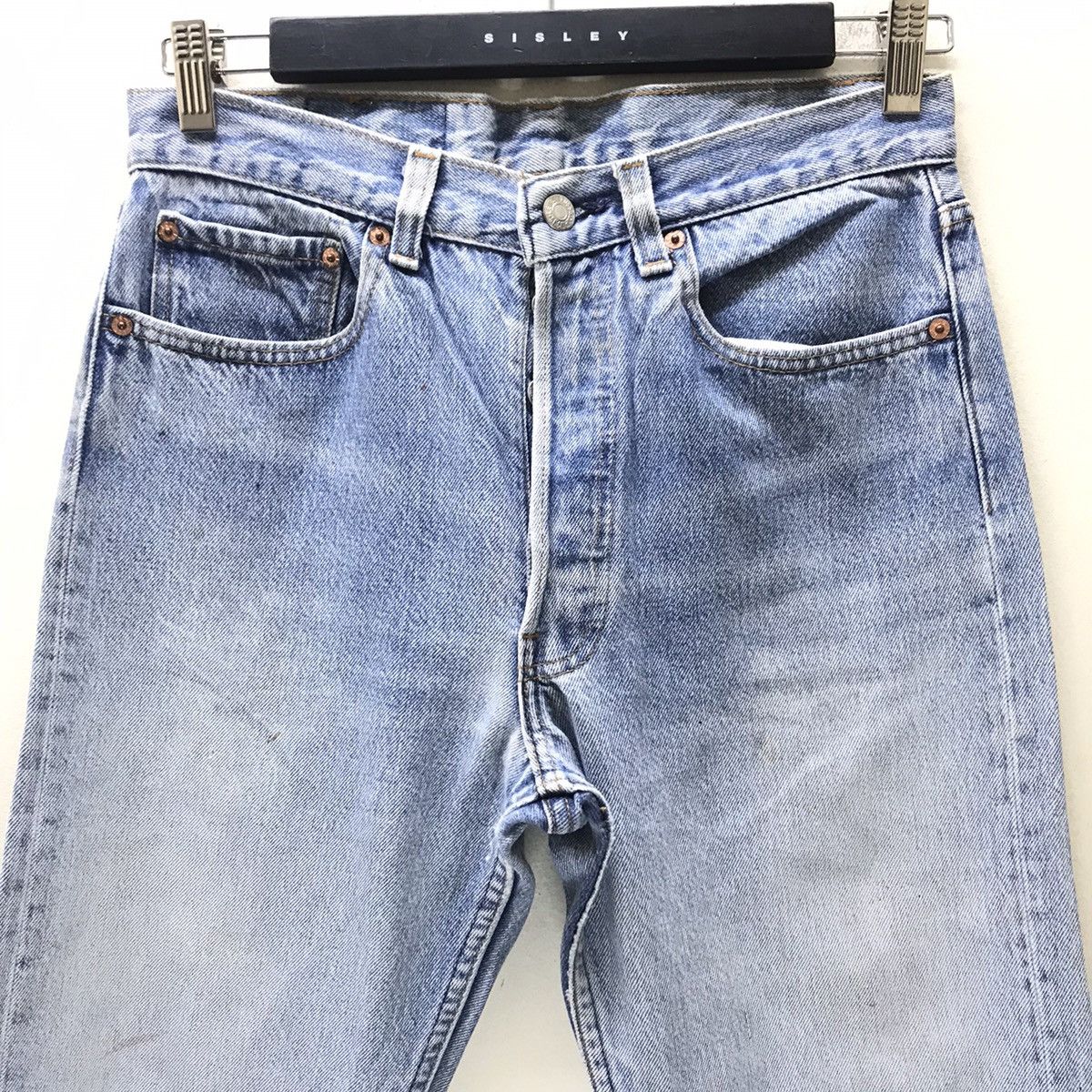Levi's Vintage 80s Levis 501 Distressed Denim Lightwash CobainStyle Size US 30 / EU 46 - 3 Thumbnail