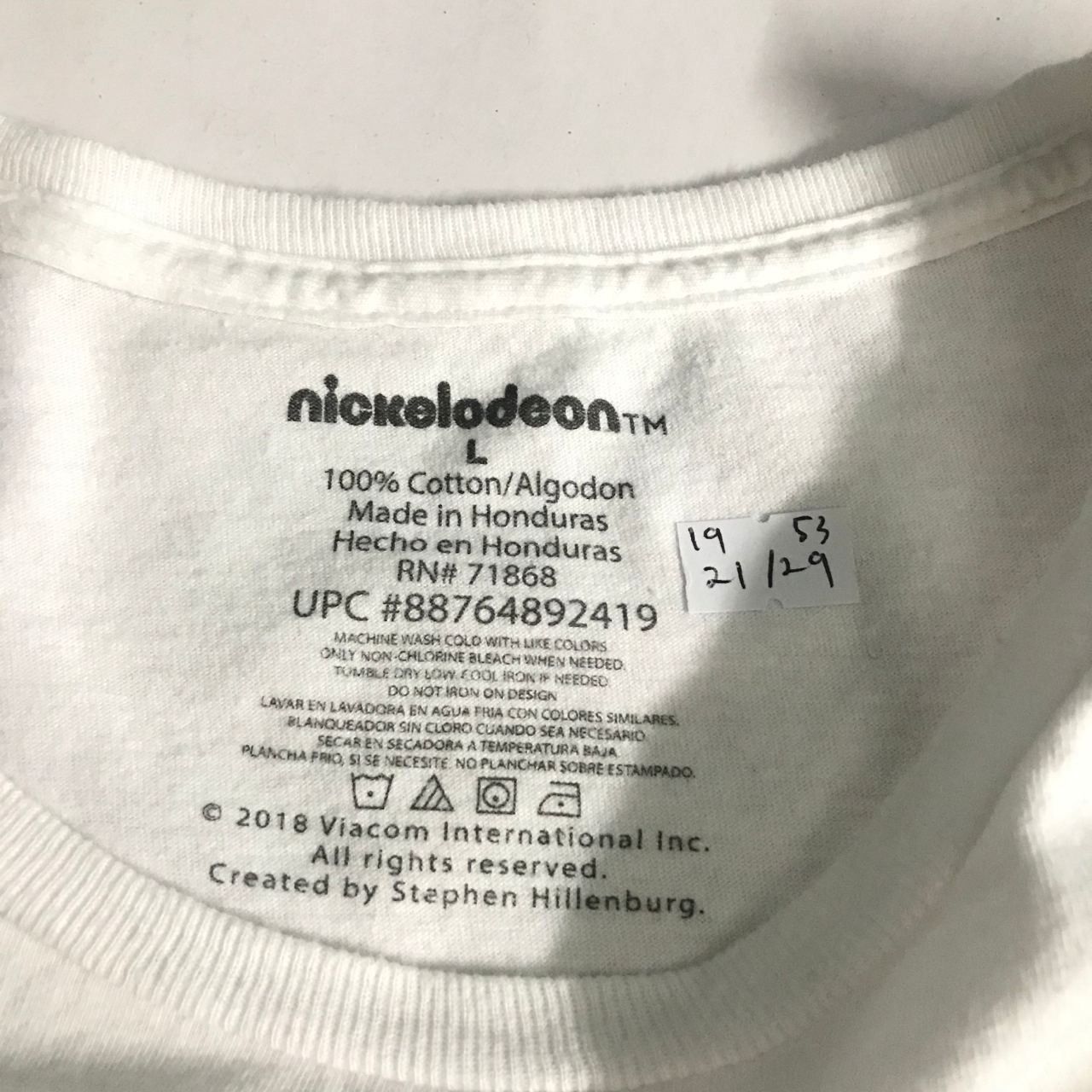 Cartoon Network × Japanese Brand × Nickelodeon 🔥SPANGEBOB SQUAREPANTS Big Logo Design T-shirt Size US L / EU 52-54 / 3 - 4 Thumbnail