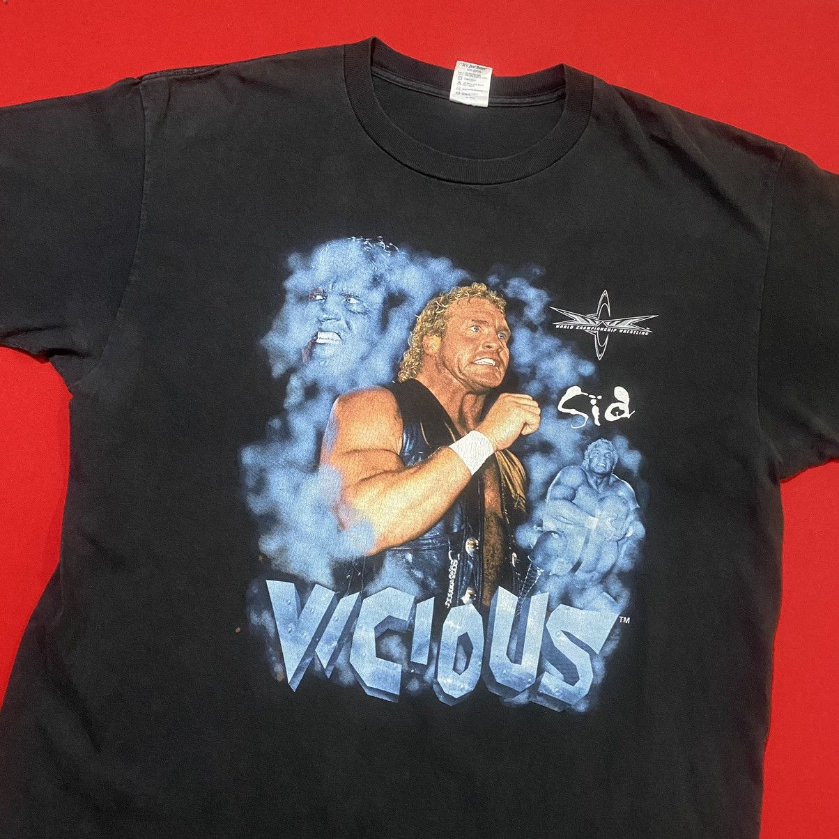 Vintage Vintage 90s WCW Sid Vicious VERY RARE Wrestling Tee | Grailed