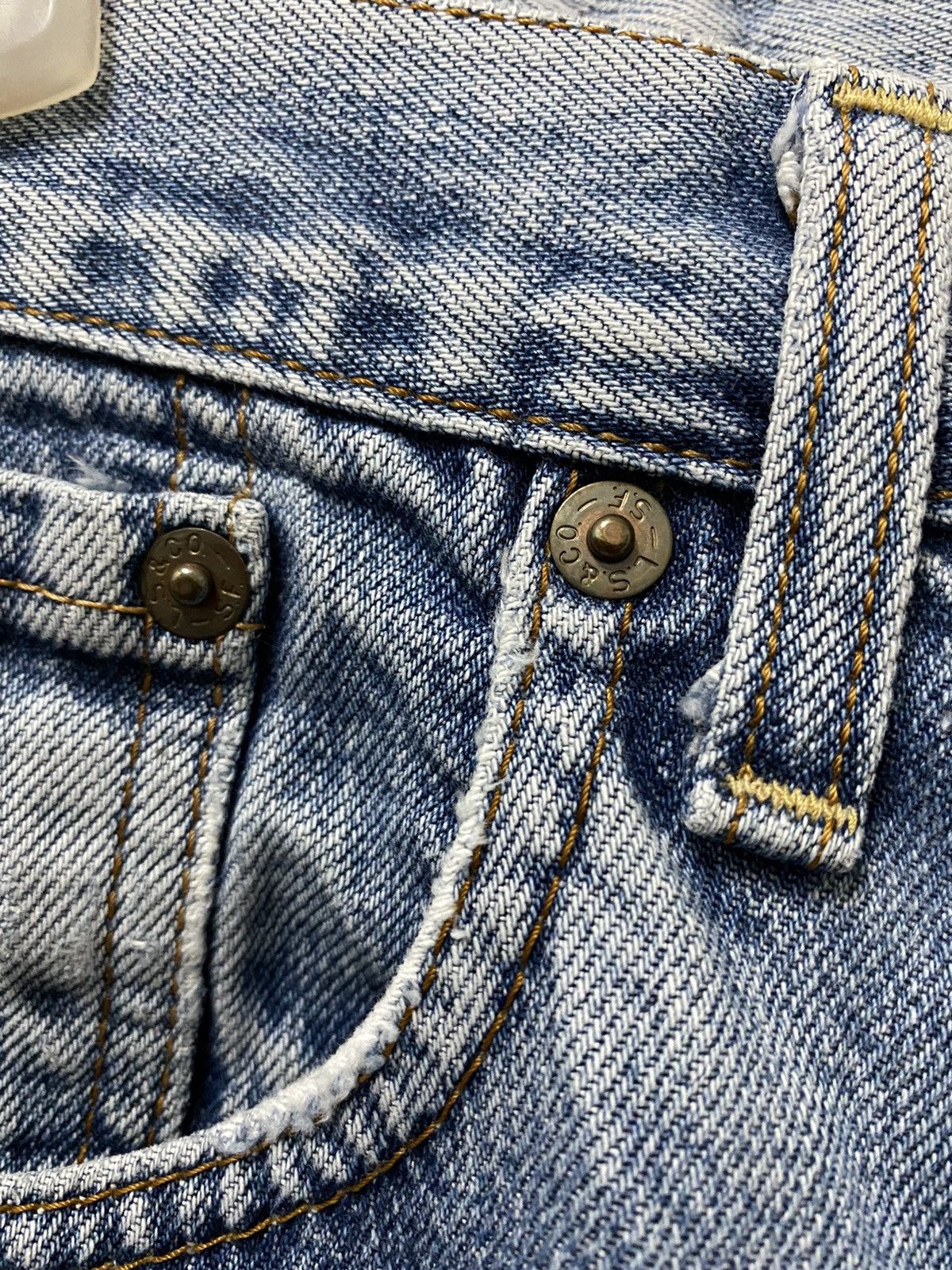 Levi's × Vintage 🔥Vintage 90s Levi’s 503 USA Ripped Off Denim Short Size US 32 / EU 48 - 7 Thumbnail