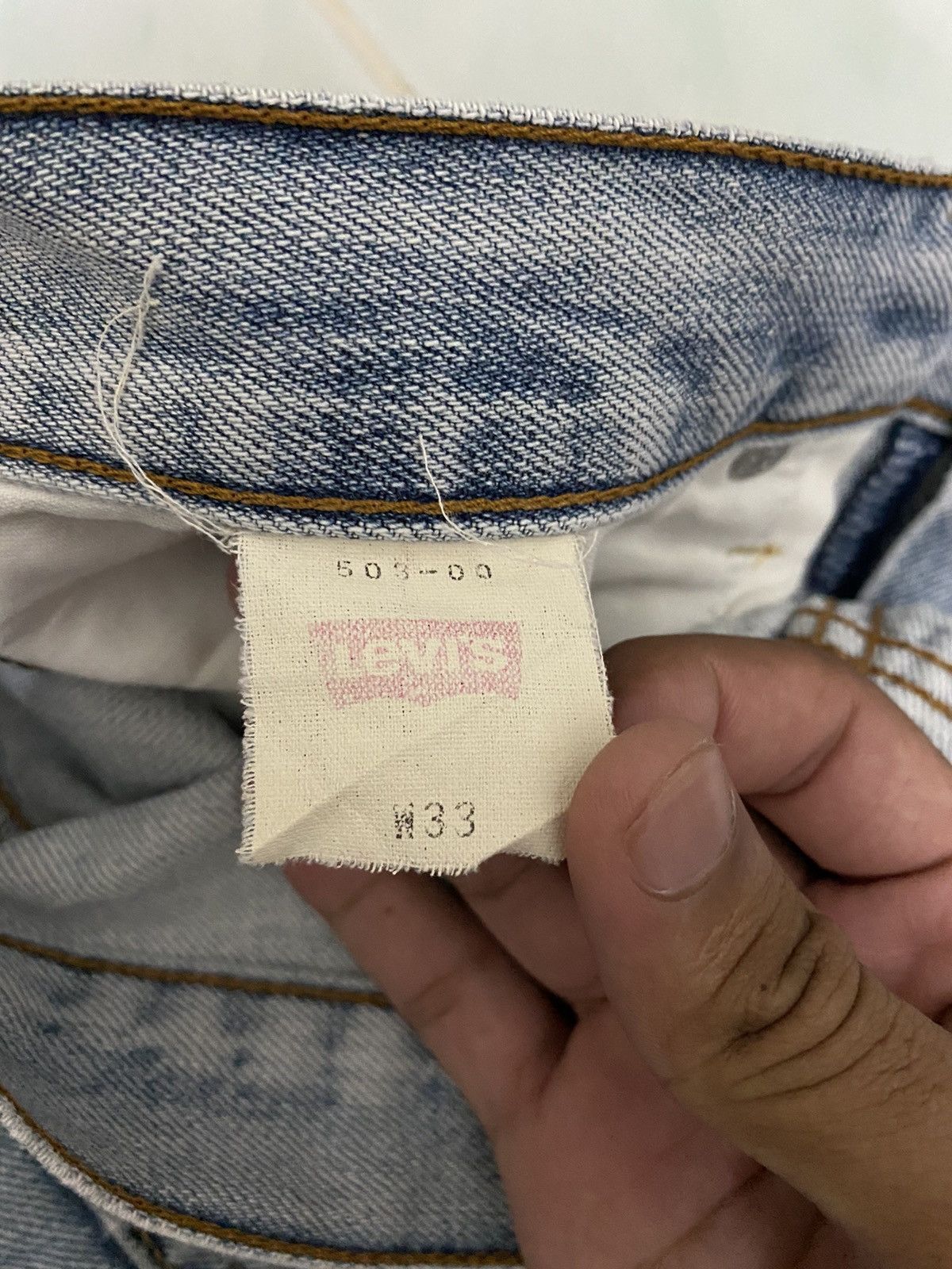 Levi's × Vintage 🔥Vintage 90s Levi’s 503 USA Ripped Off Denim Short Size US 32 / EU 48 - 10 Thumbnail
