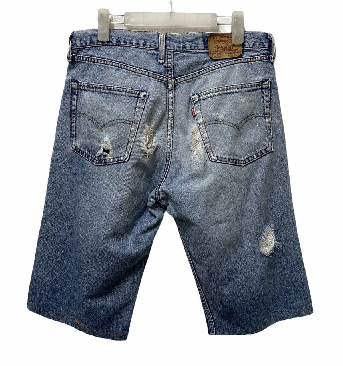 Levi's × Vintage 🔥Vintage 90s Levi’s 503 USA Ripped Off Denim Short Size US 32 / EU 48 - 2 Thumbnail