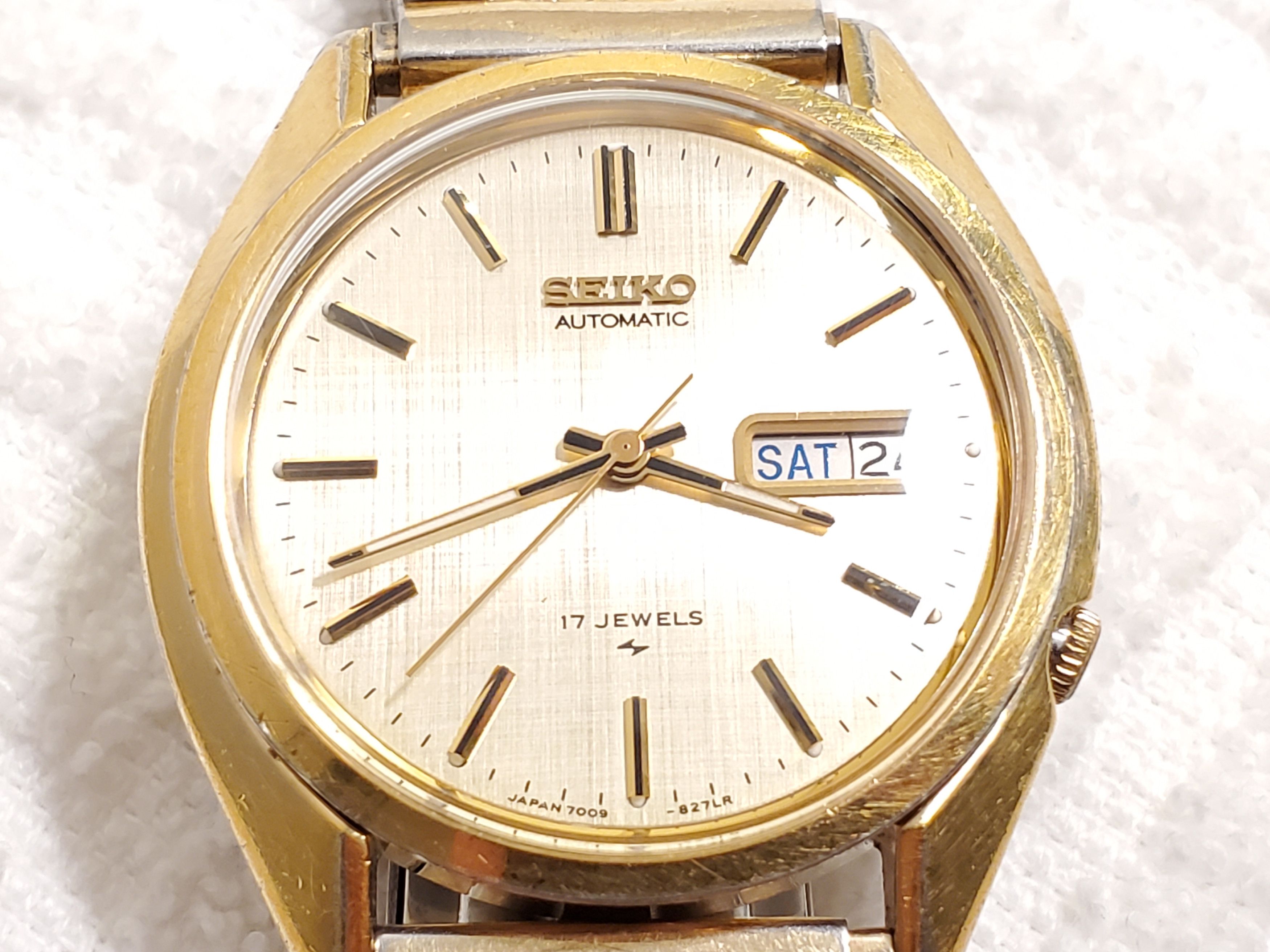 Seiko Vintage Seiko Automatic Day Date Watch Seventeen Jewels Size 36 - 5 Thumbnail