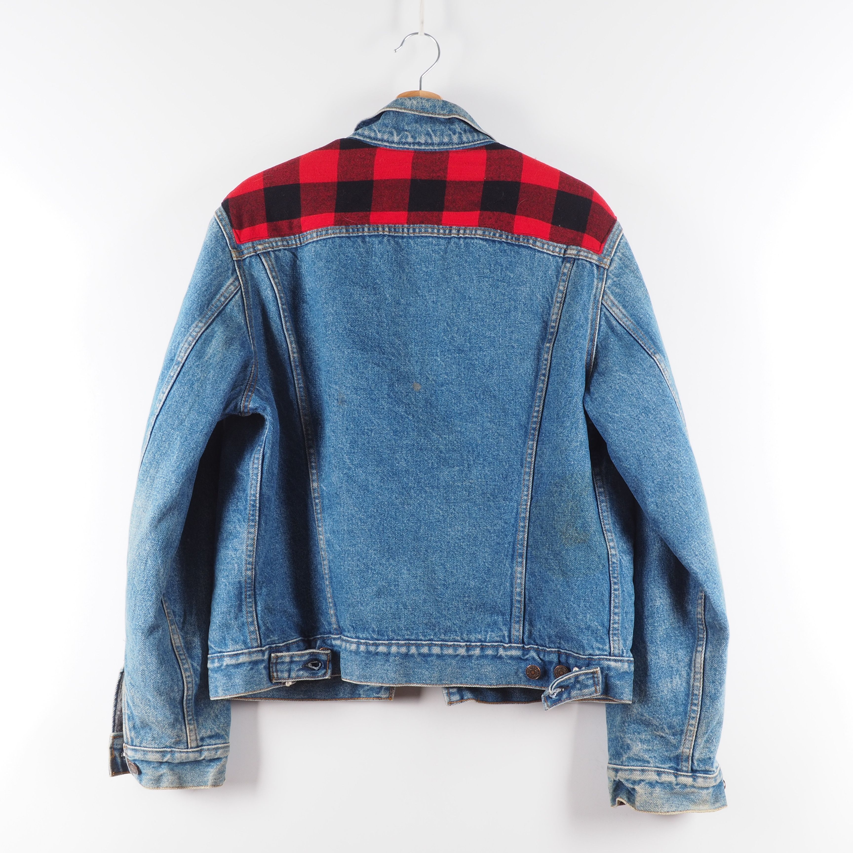 Levis Vintage Heated Denim Flannel Jean Trucker Jacket 42 L