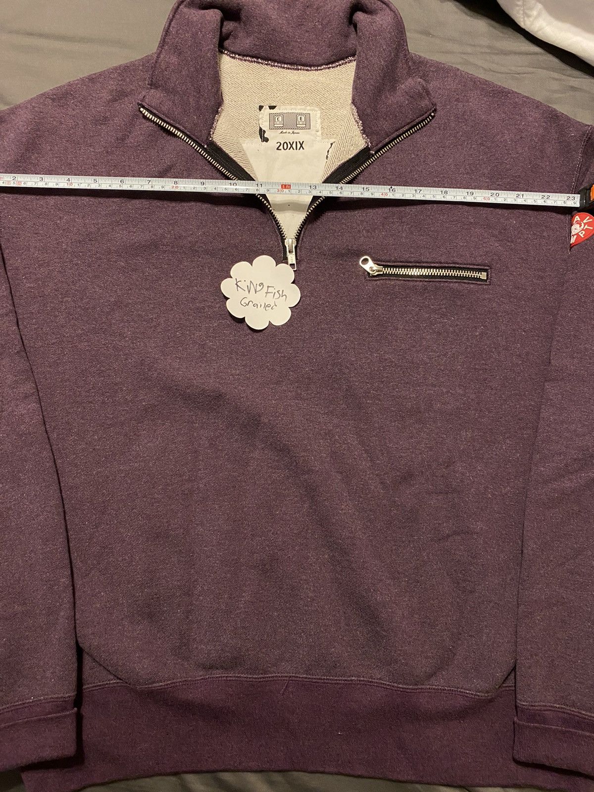 La hearts jersey taped half zip sweatshirt best sale