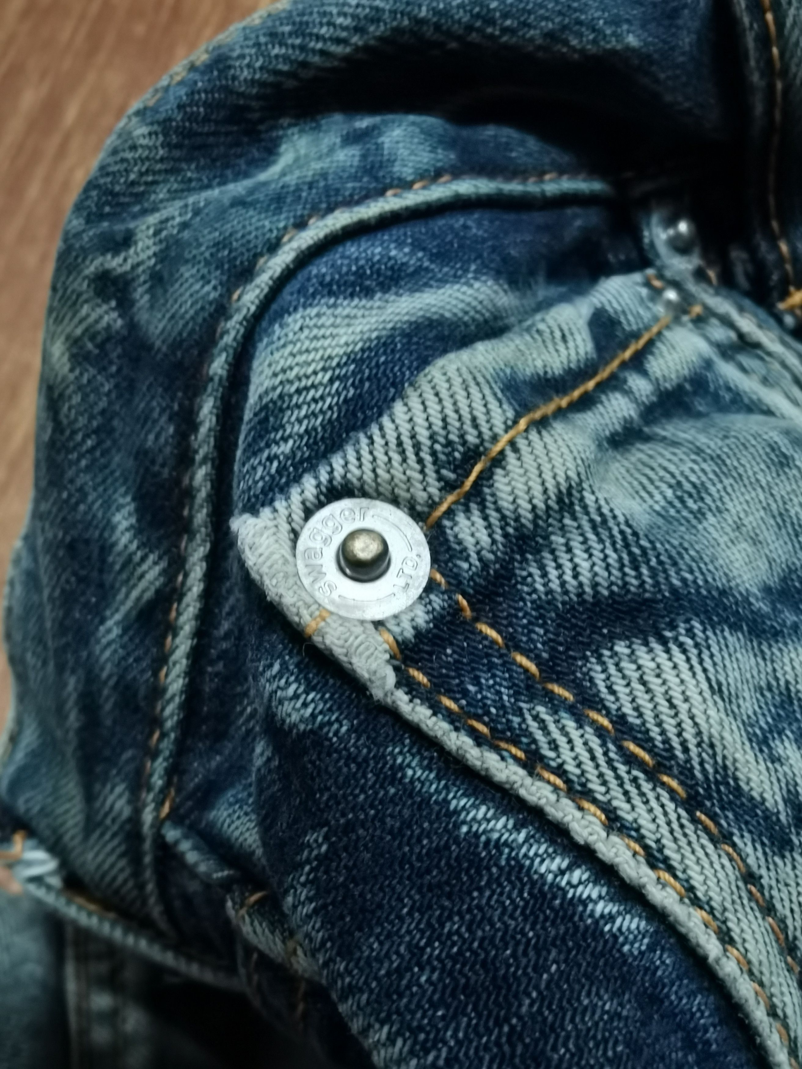 Japanese Brand Distressed swagger denim 2006 production Size US 35 - 16 Thumbnail